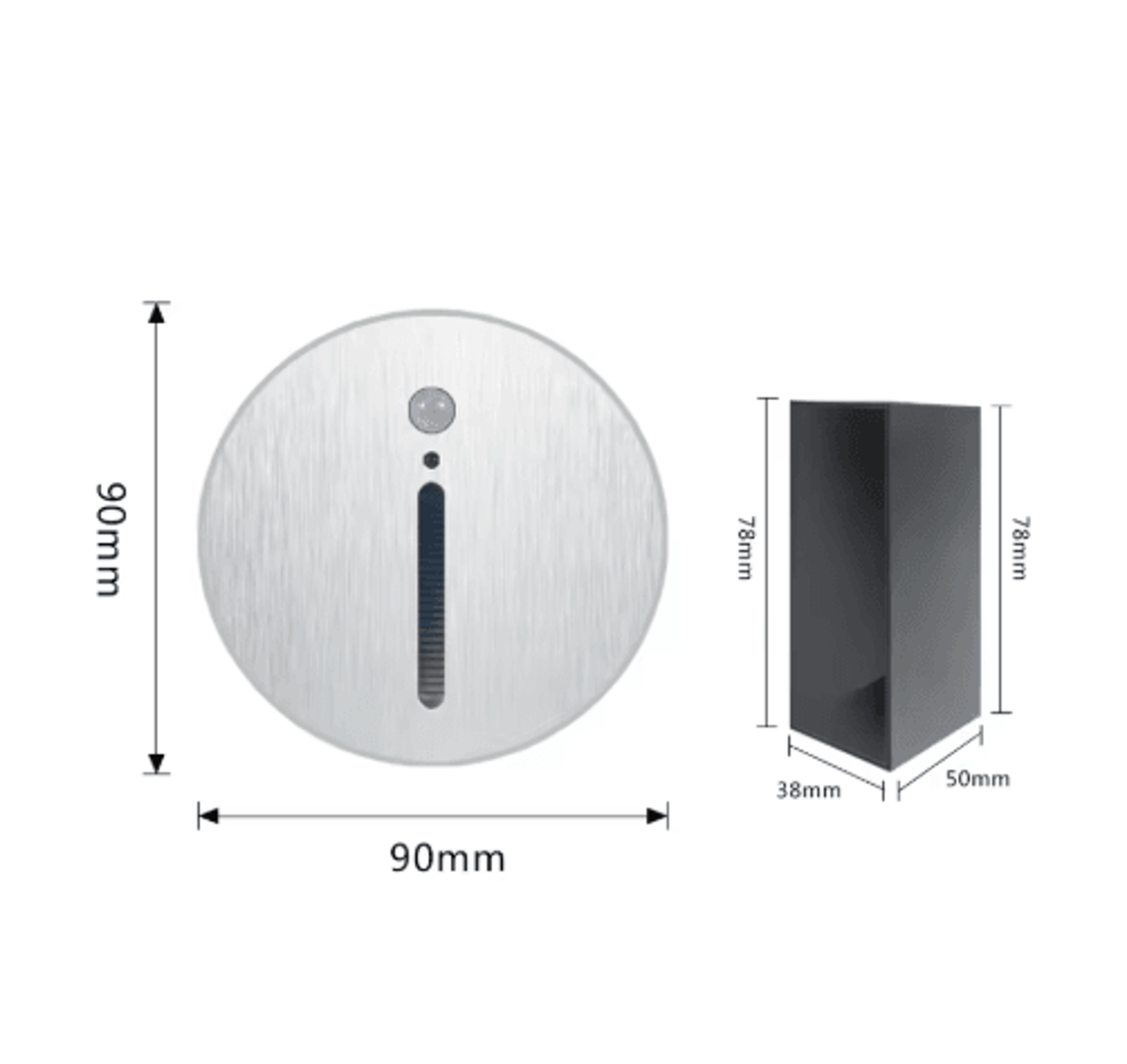 Round LED Motion Sensor Stair Light Recessed Wall Night Lamp 3