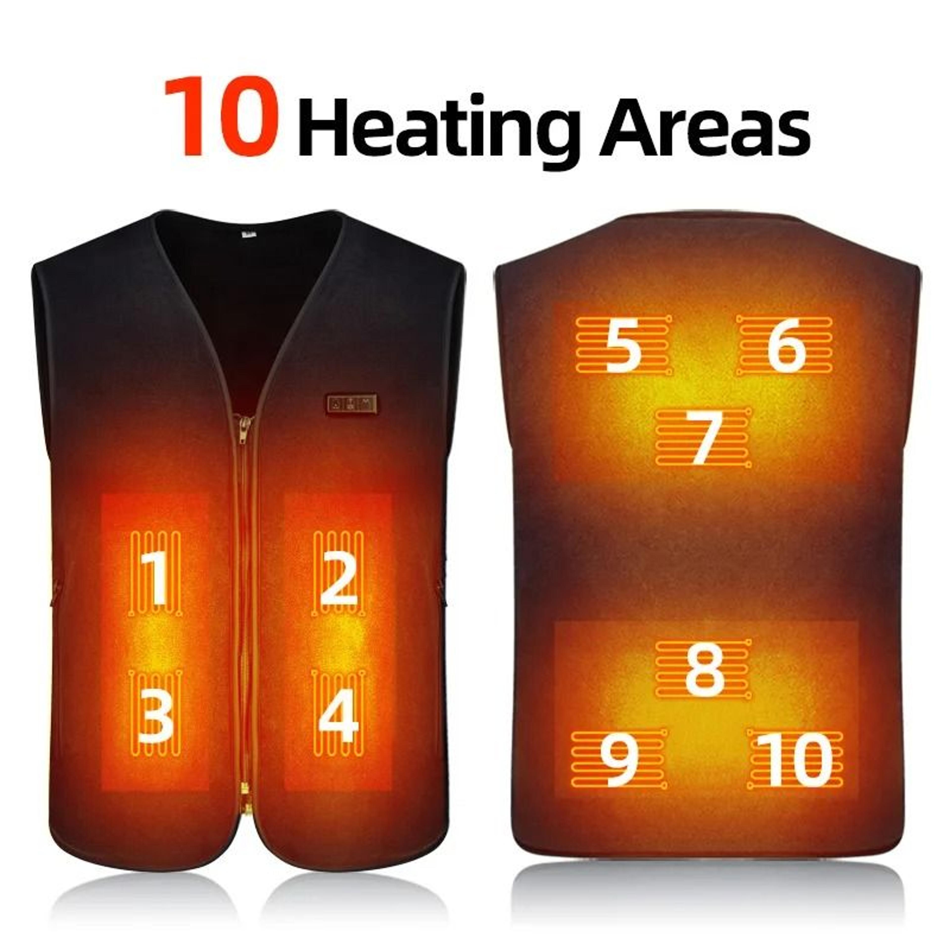 USB Heated Vest Rechargeable Smart Fleece Thermal Vest For Men And Women 8