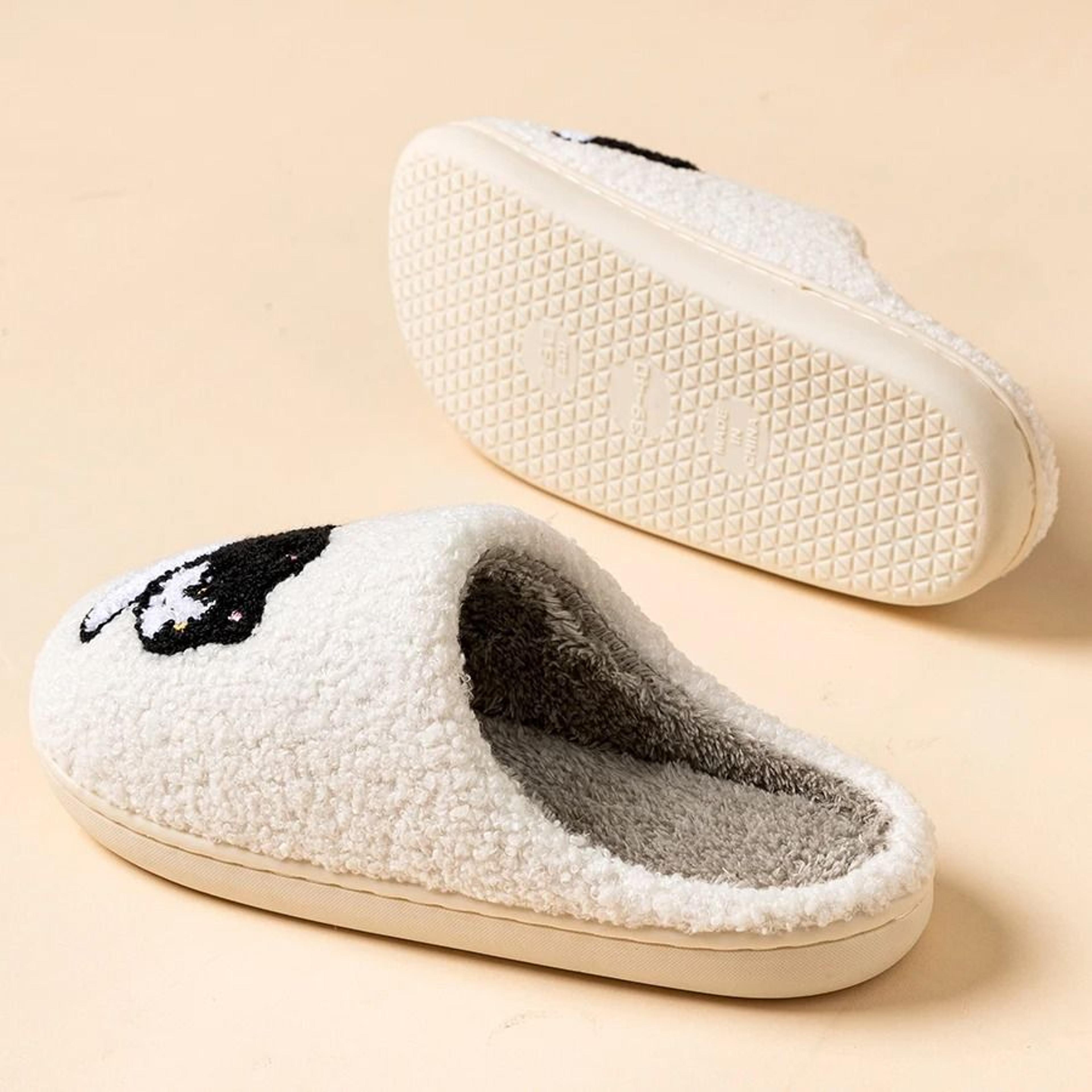 winter cute cat slippers for women warm soft sole indoor home shoes