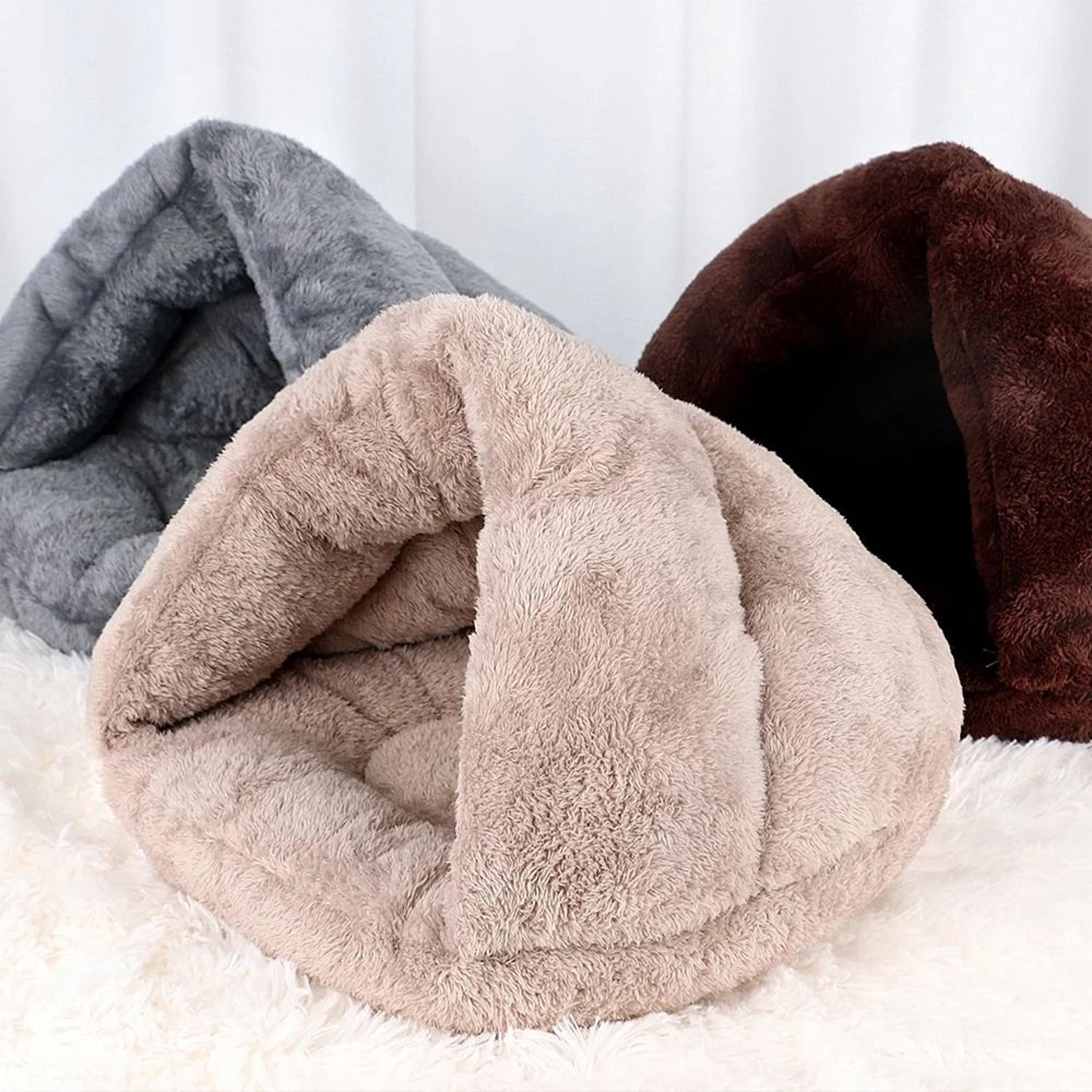 warm fleece pet bed cozy nest for cats and small dogs