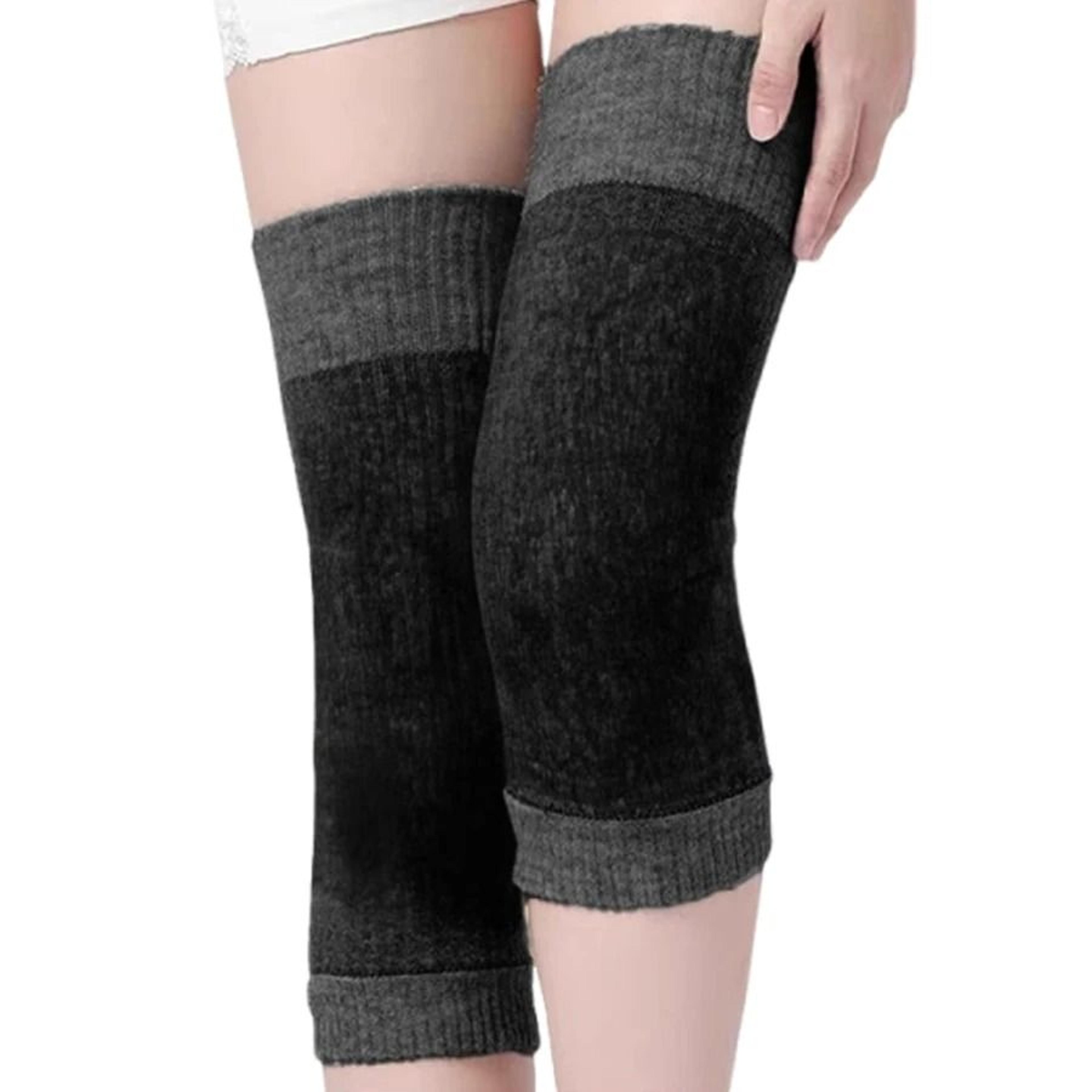 winter wool warm knee brace pads elastic knee warmers for men and women