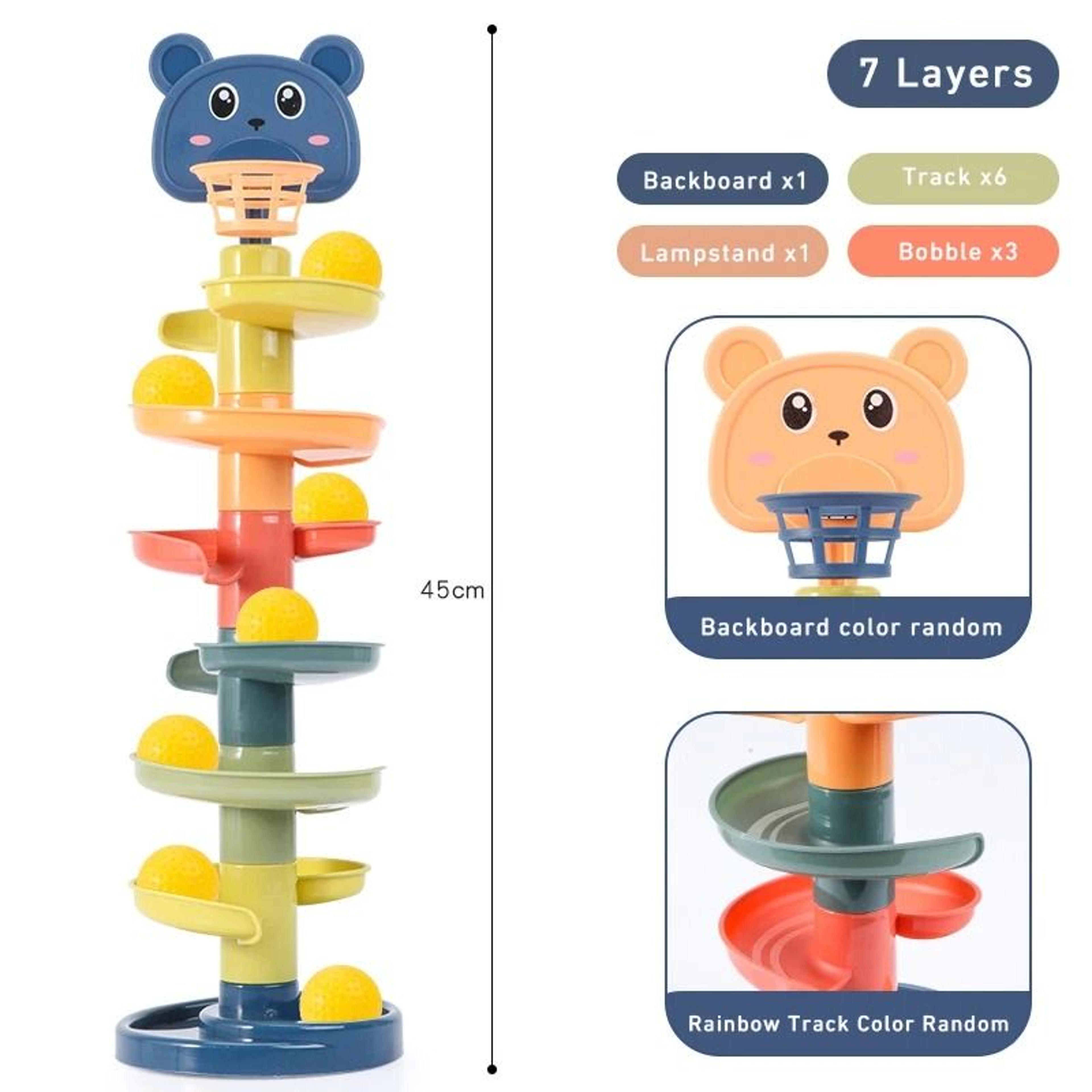montessori rolling ball track sensory toy for babies and toddlers