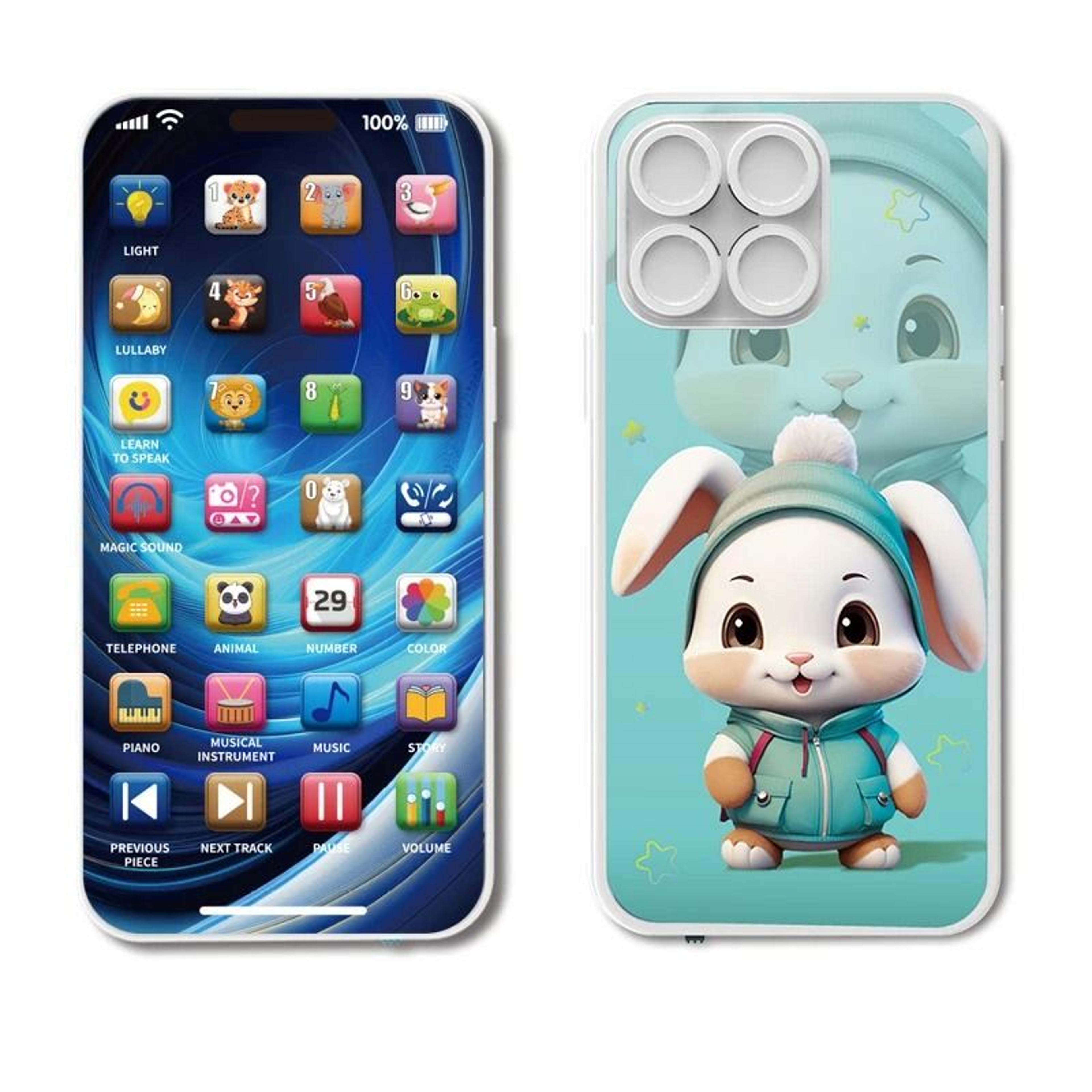baby phone toy musical learning pretend mobile with usb charging