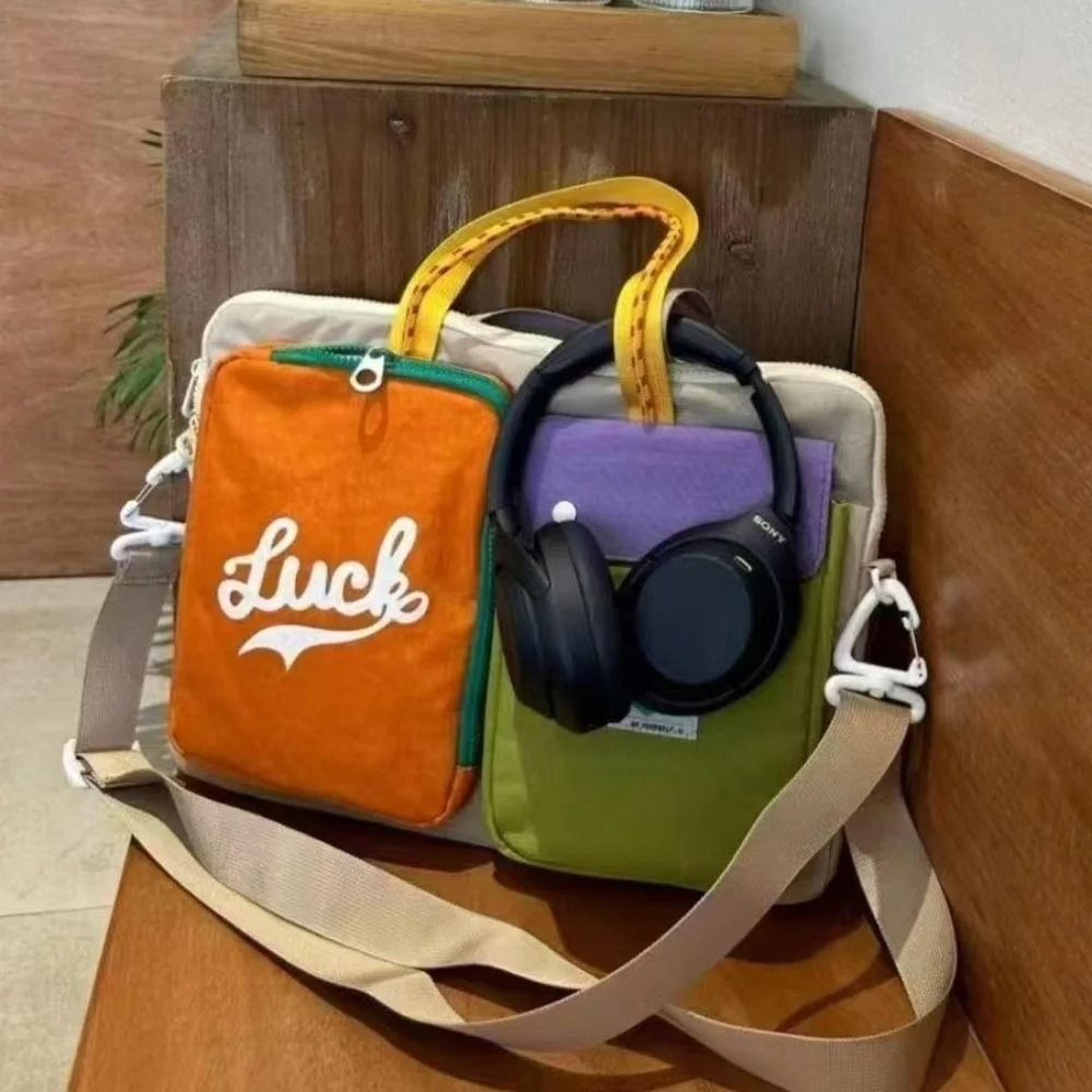 waterproof color block crossbody laptop bag 16 inch commuter