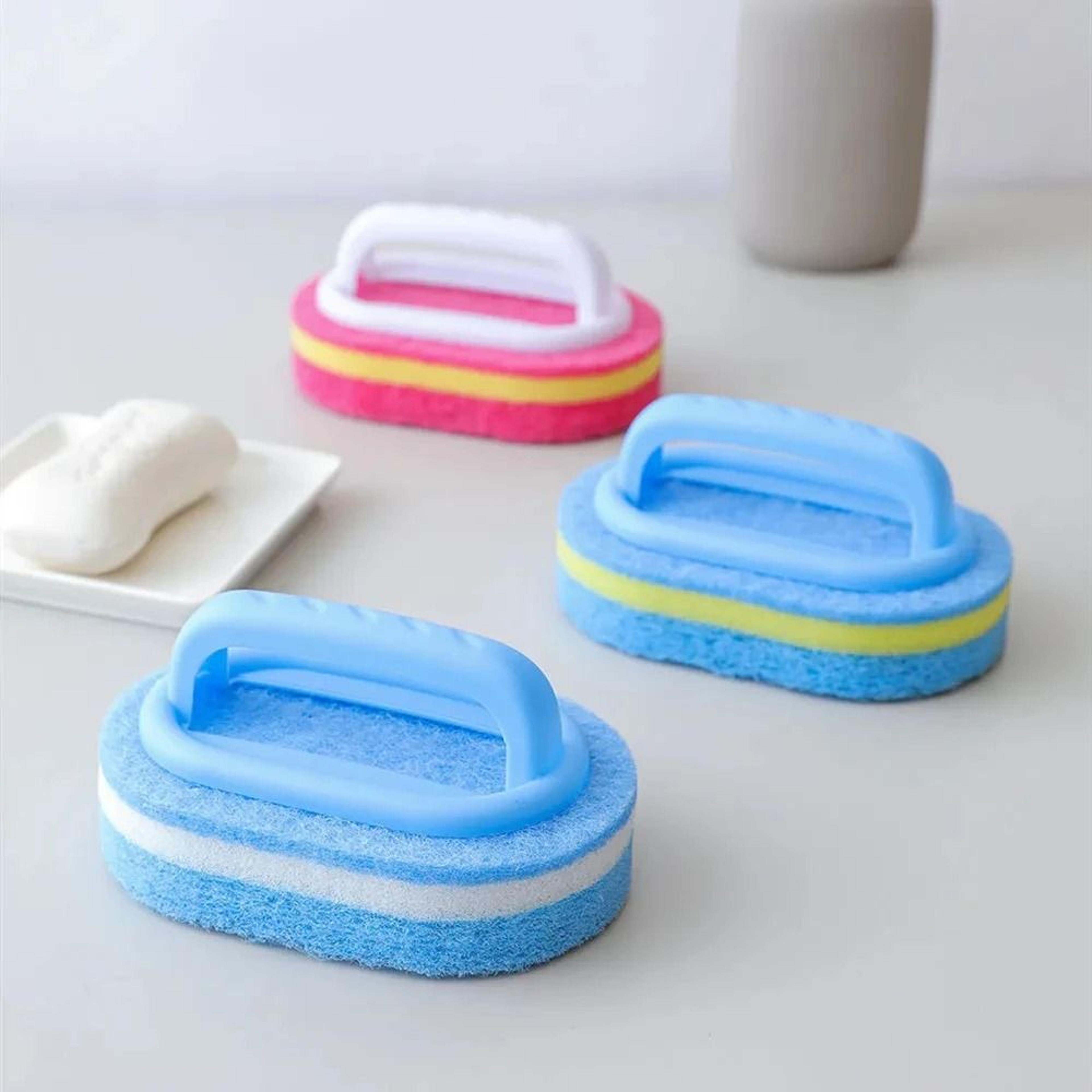 magic handle cleaning brush sponge for kitchen bathroom and toilet