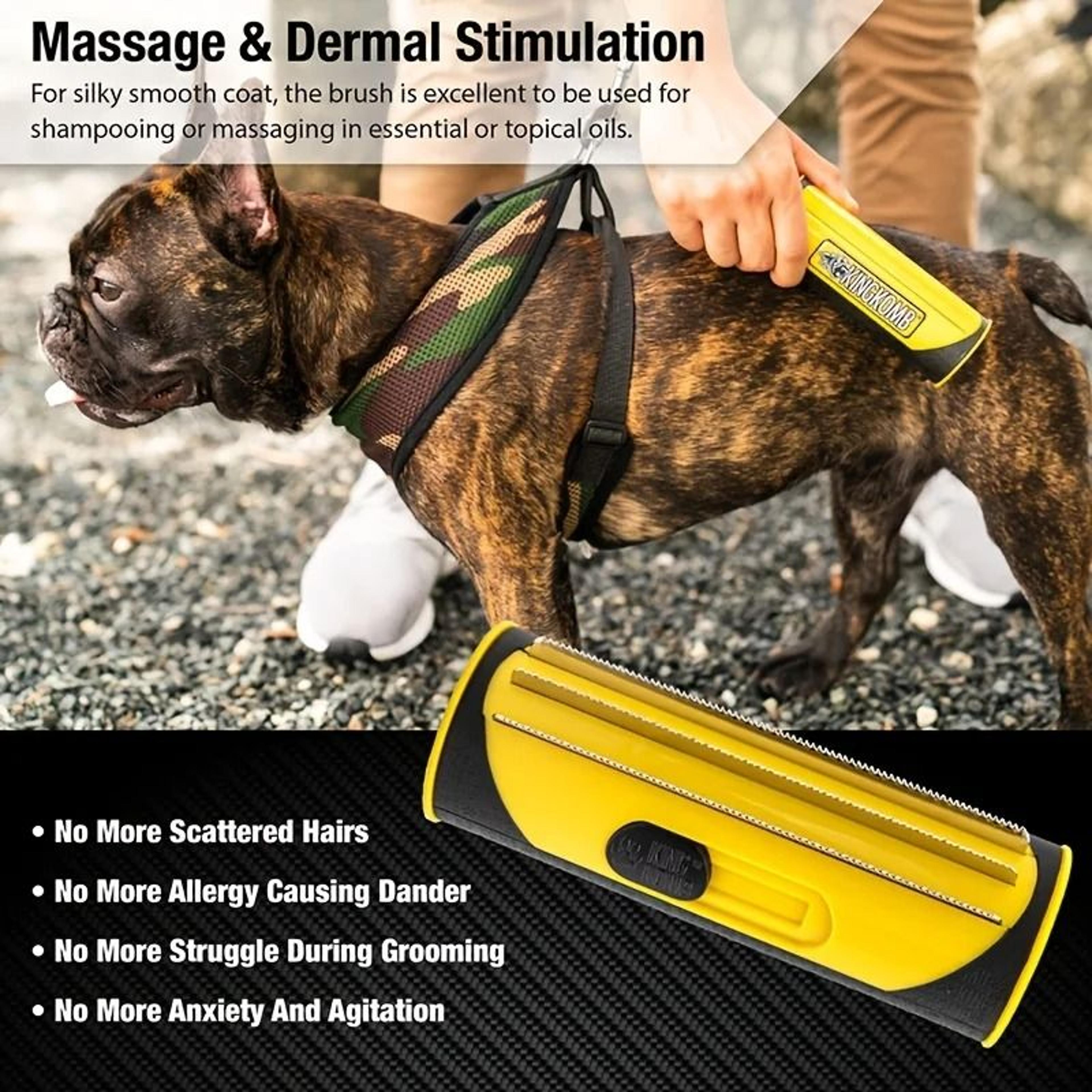2 In 1 Stainless Steel Dog Brush And Hair Remover For Medium To Large Dogs 5