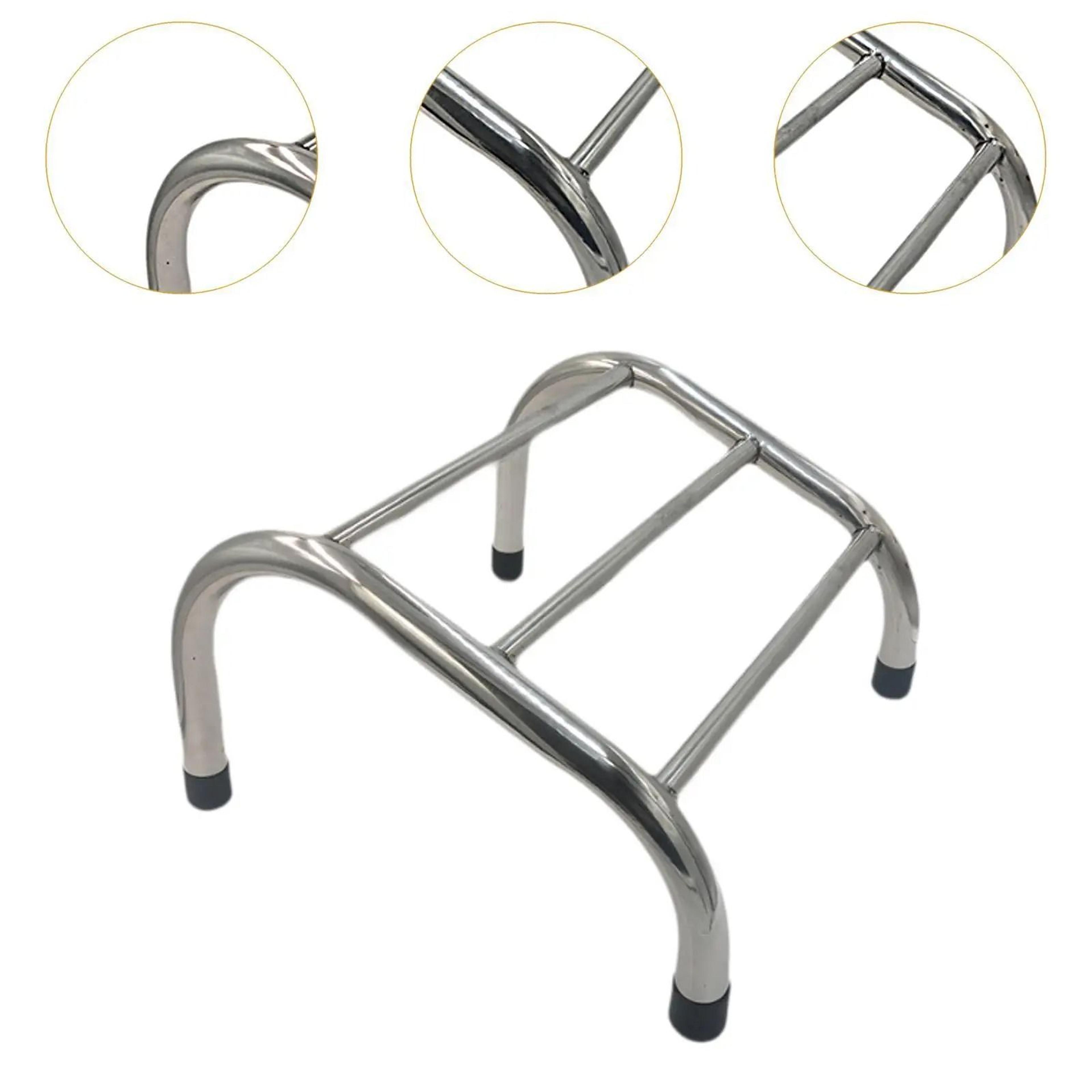 stainless steel barber chair footrest with non slip pads