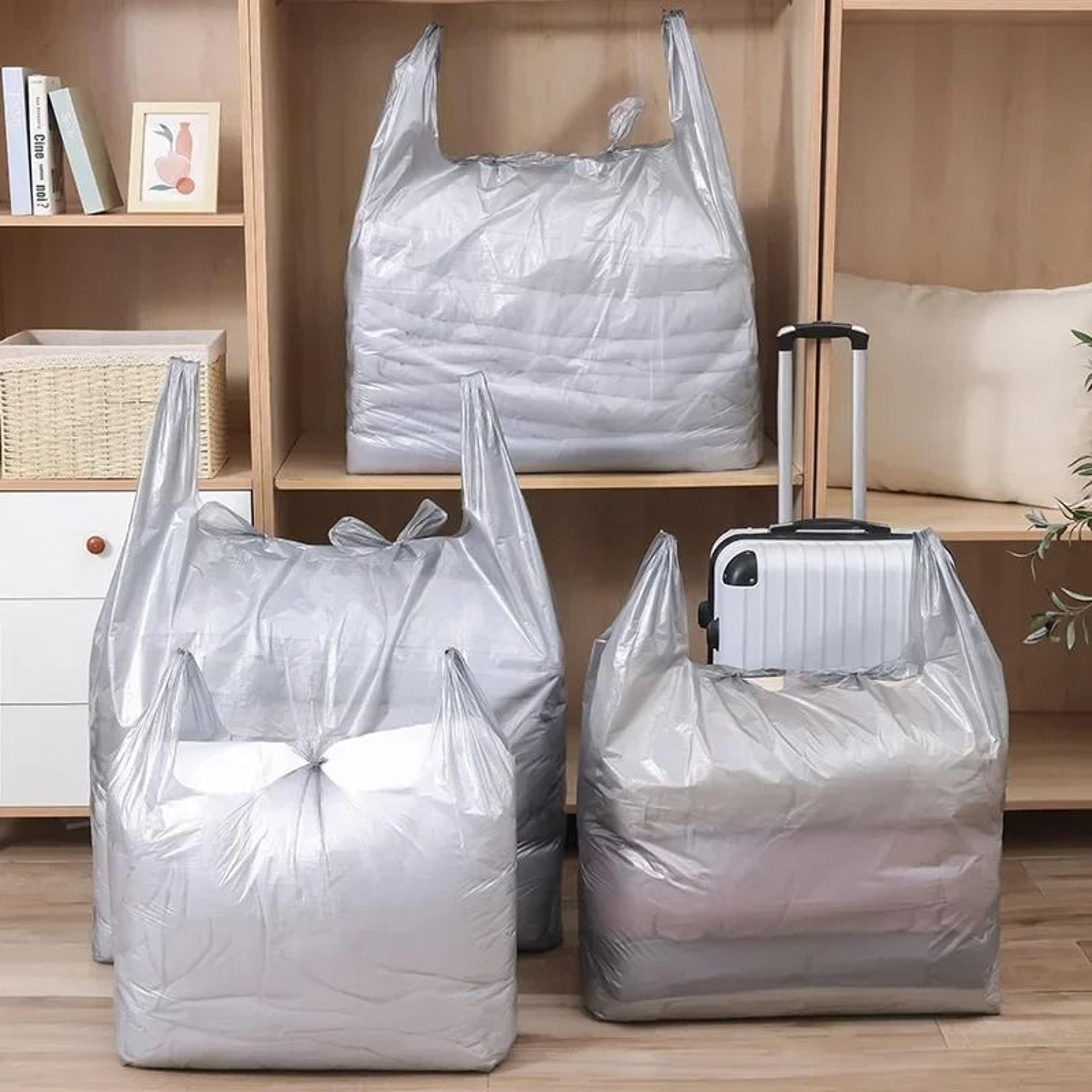 large capacity plastic moving storage bags for clothes bedding and blankets set of 10