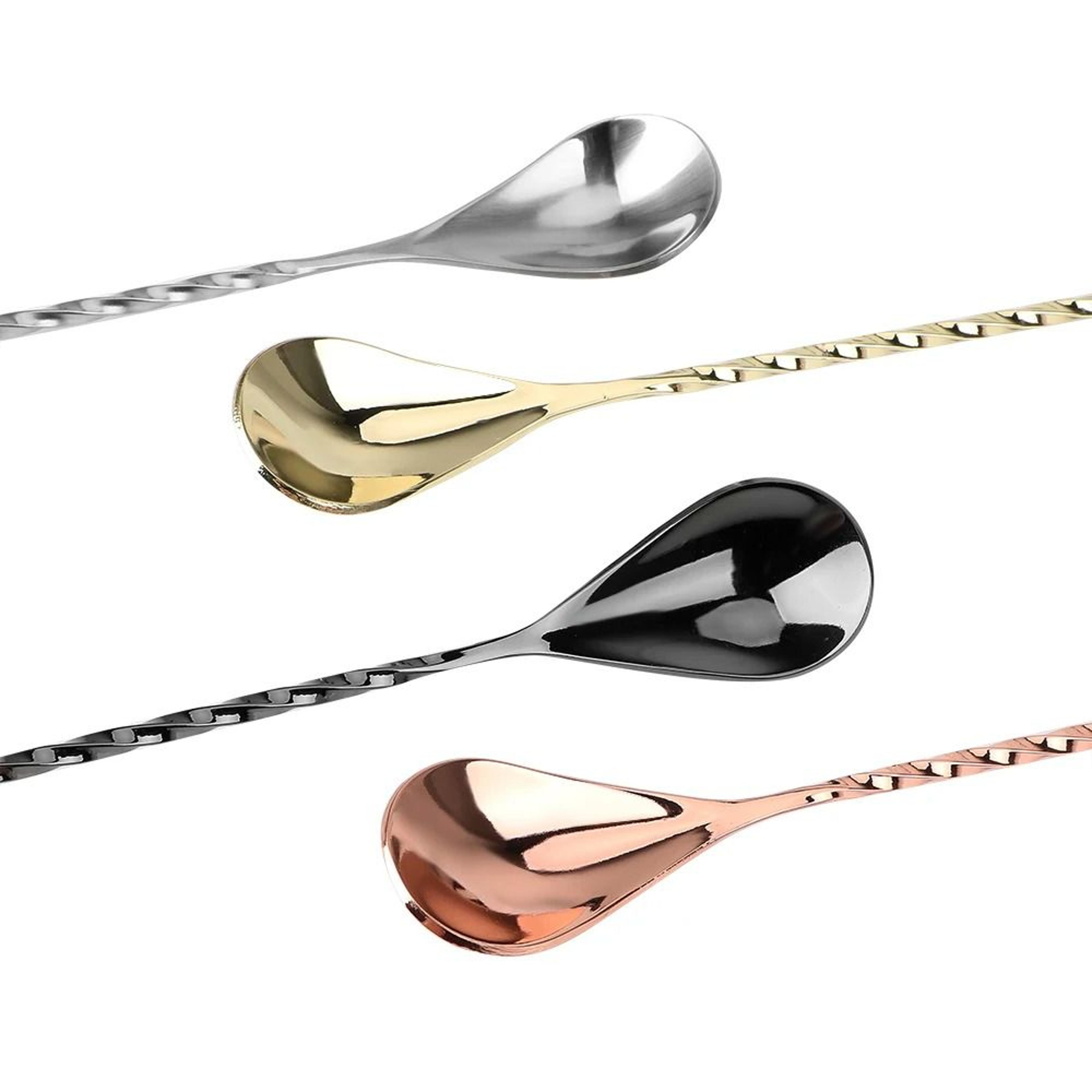 stainless steel cocktail mixing spoon spiral bartender bar tool 30cm 40cm