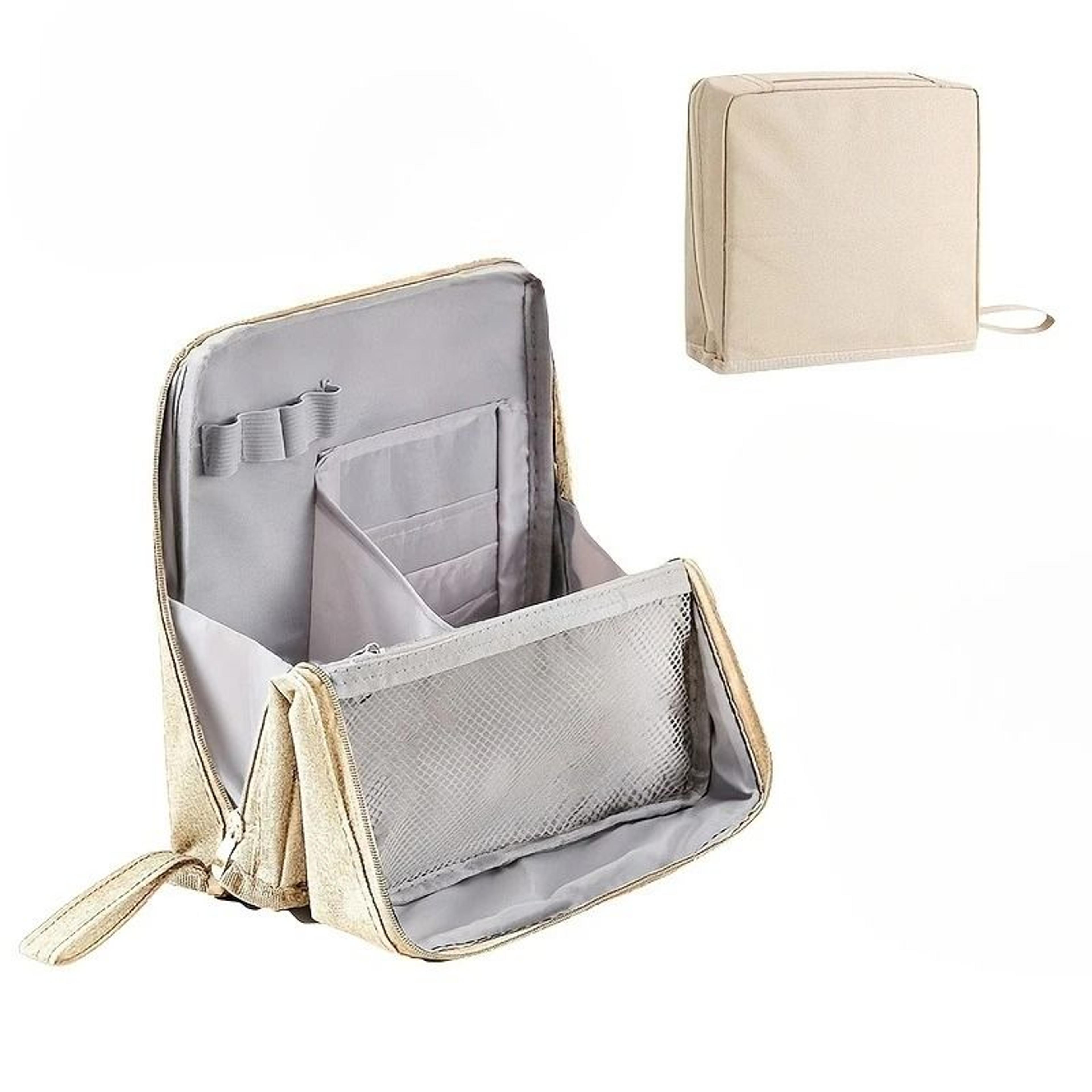 standing makeup bag large capacity cosmetic organizer with compartments