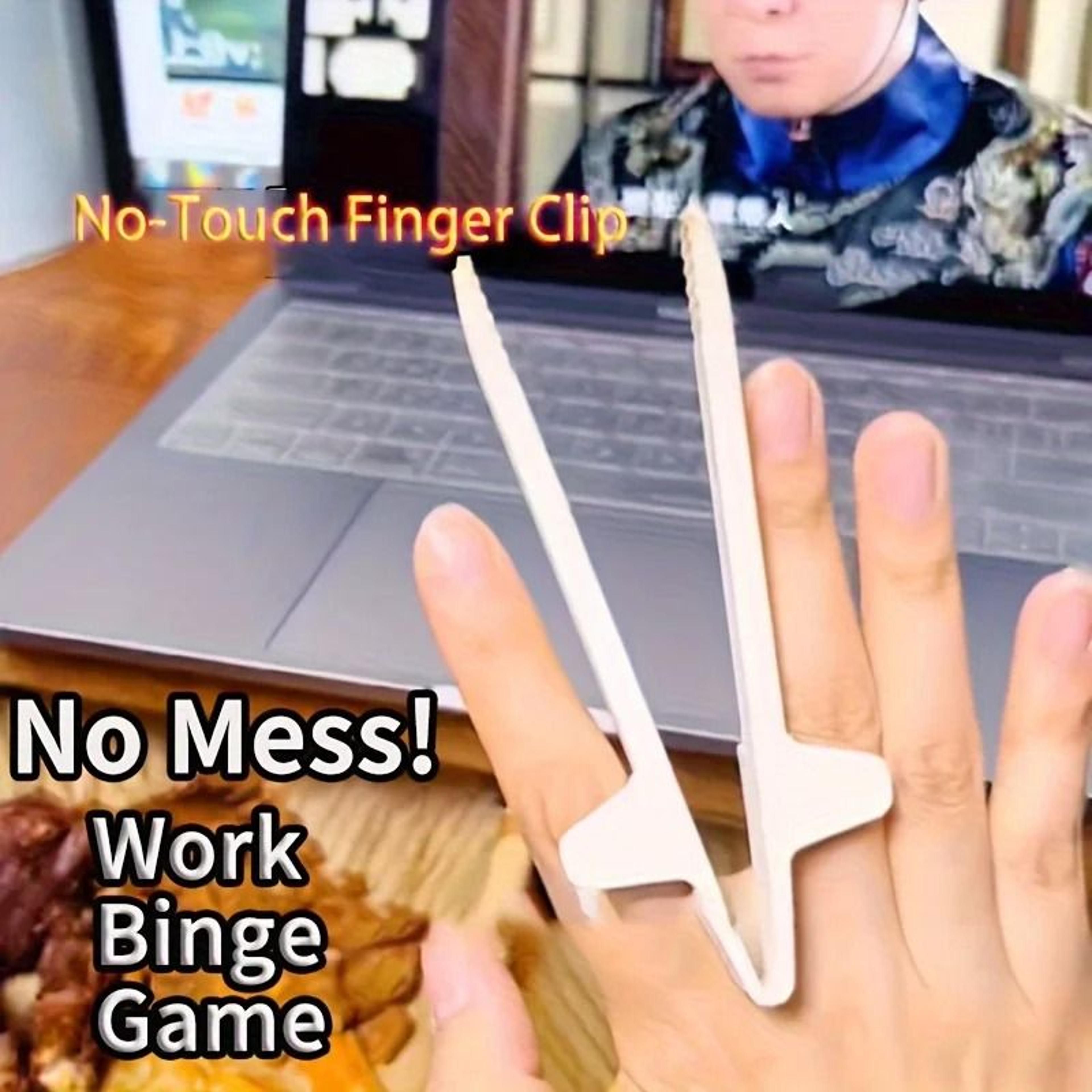 Food Finger Clips Snack Gripper Lazy Chopstick Hands Free Eating Tool 1