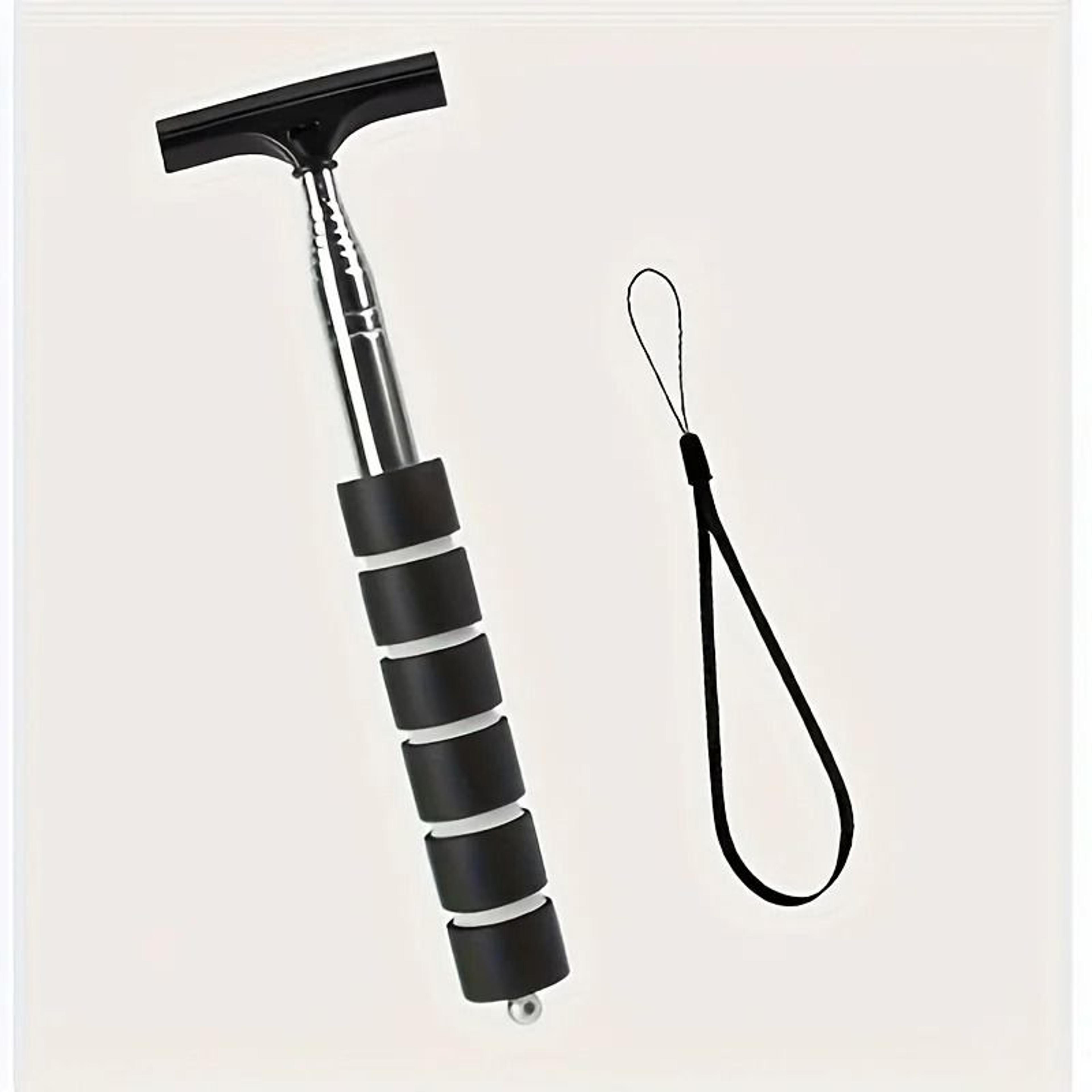 Retractable Windshield Wiper Scraper With Extendable Handle Rearview Mirror Cleaner 1