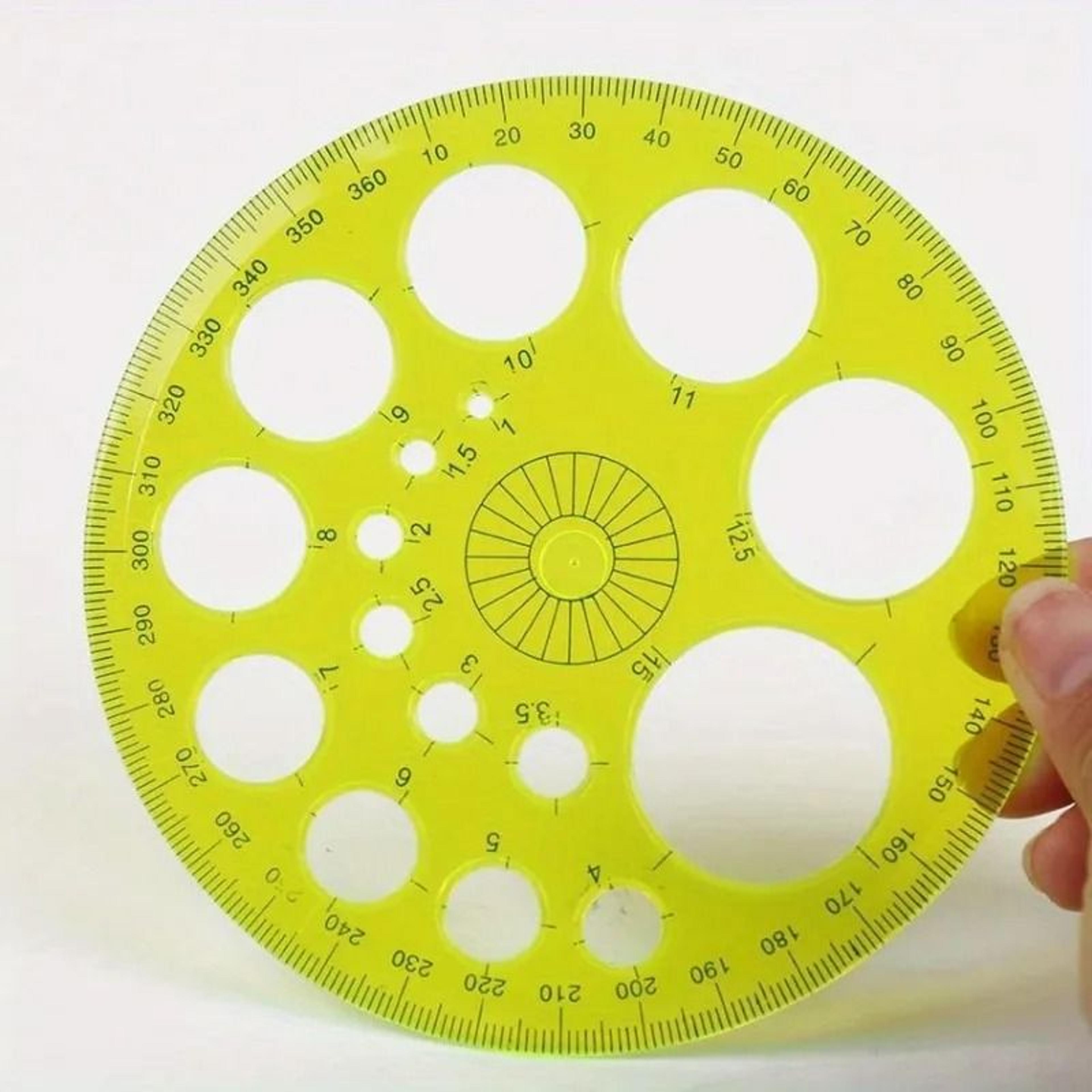 360 Degree Rotating Round Ruler Circular Drafting Ruler With Degree Markings 2