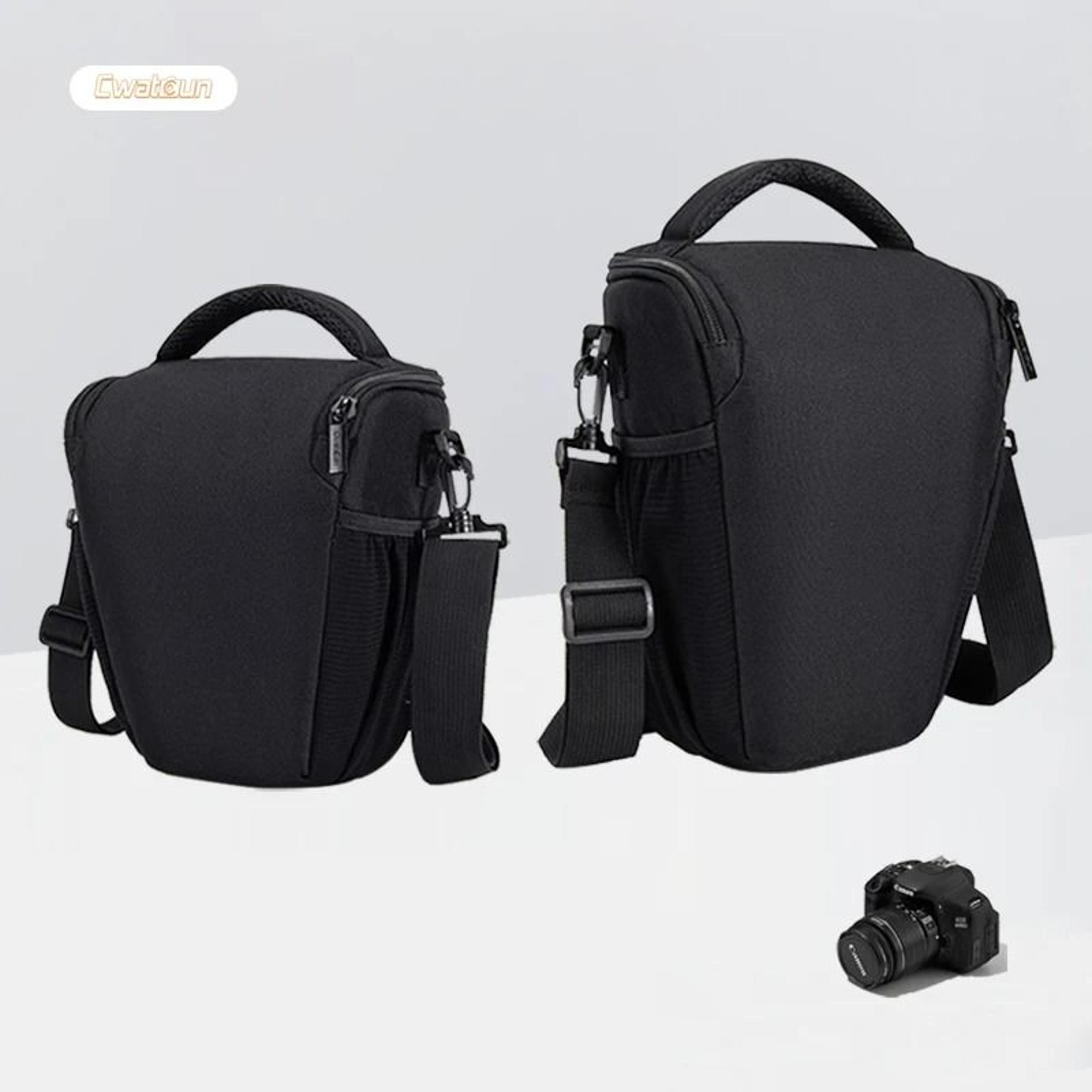compact nylon camera shoulder bag triangle sling for dslr and mirrorless cameras