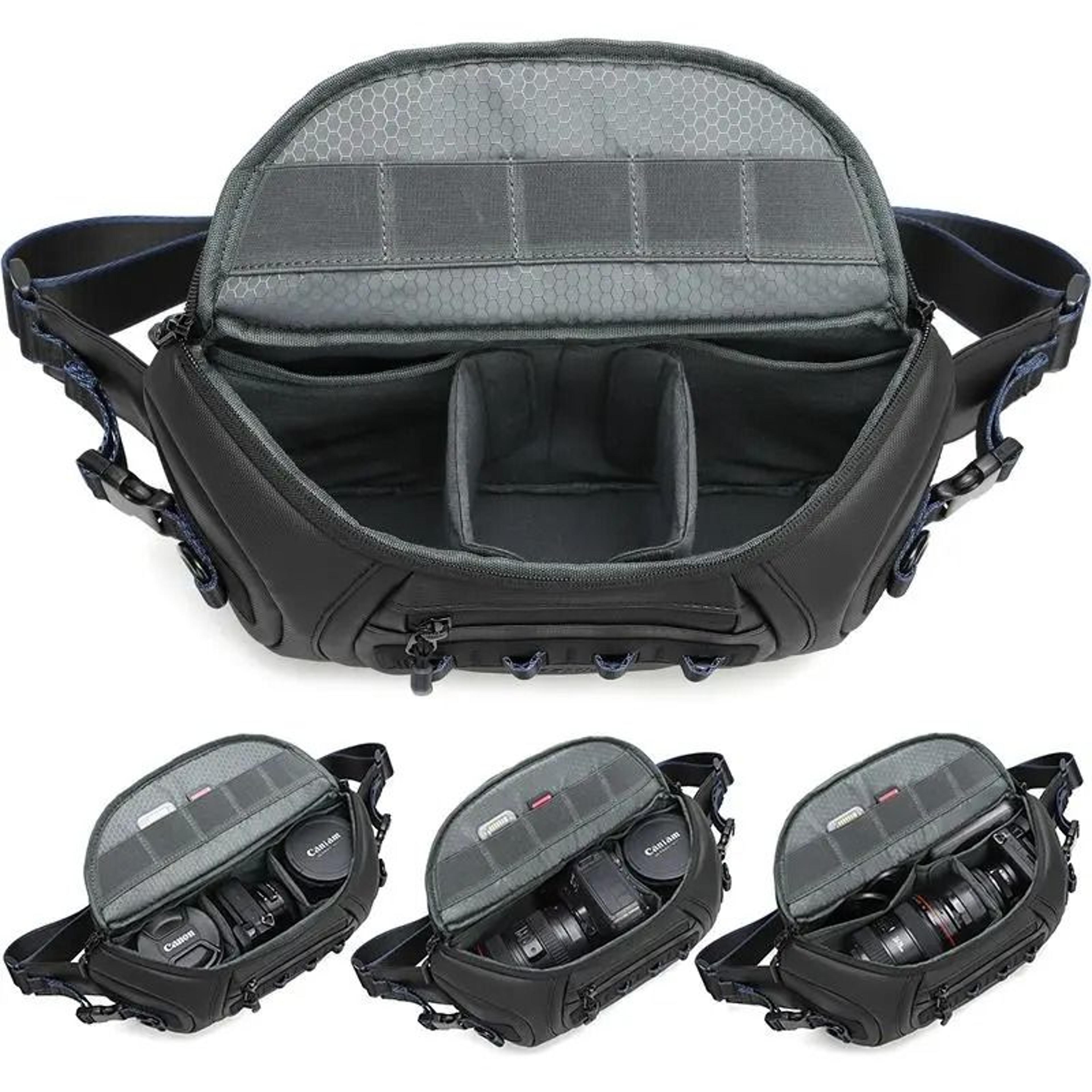 unisex water resistant dslr camera shoulder bag for canon and fujifilm