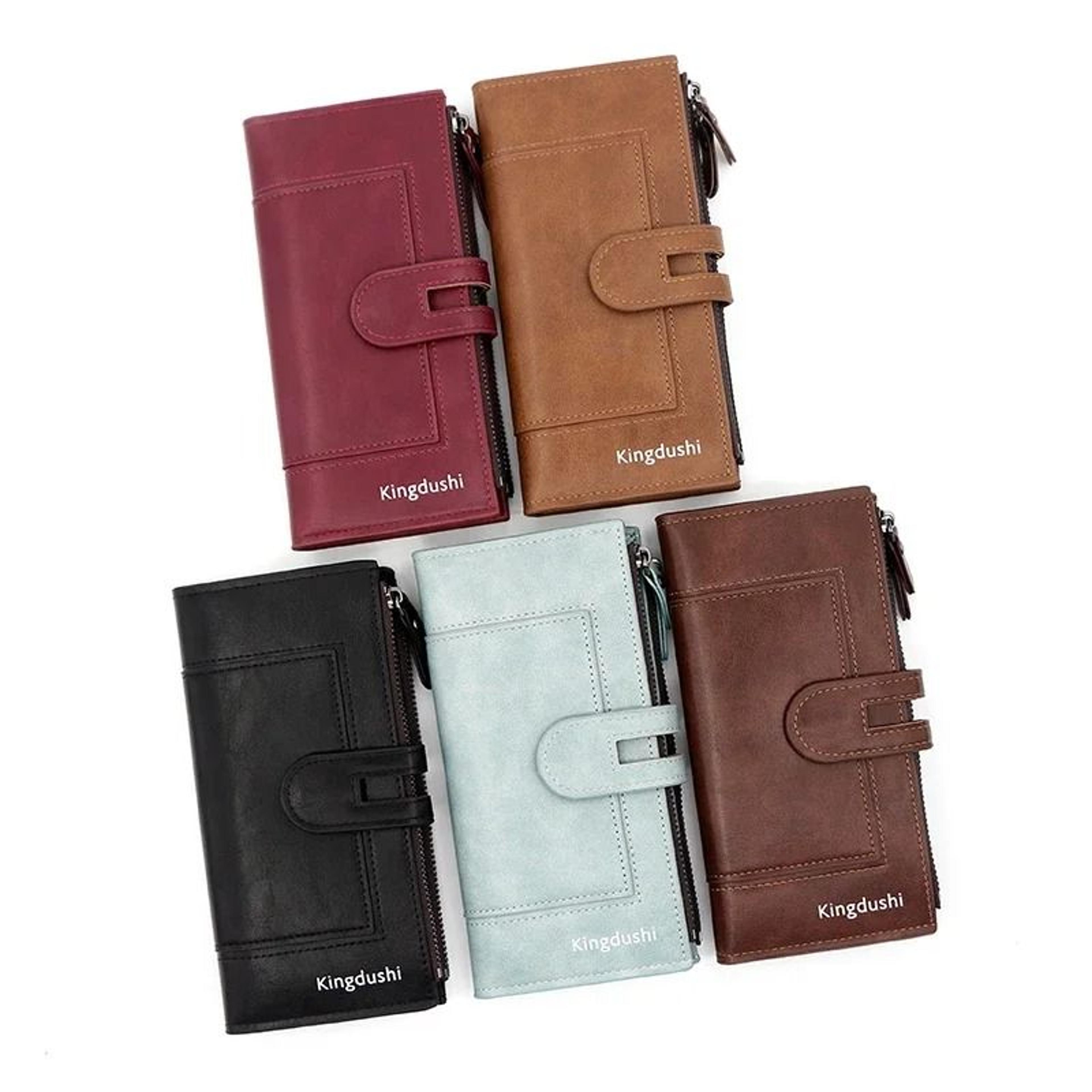 womens long zipper wallet large capacity phone and card organizer