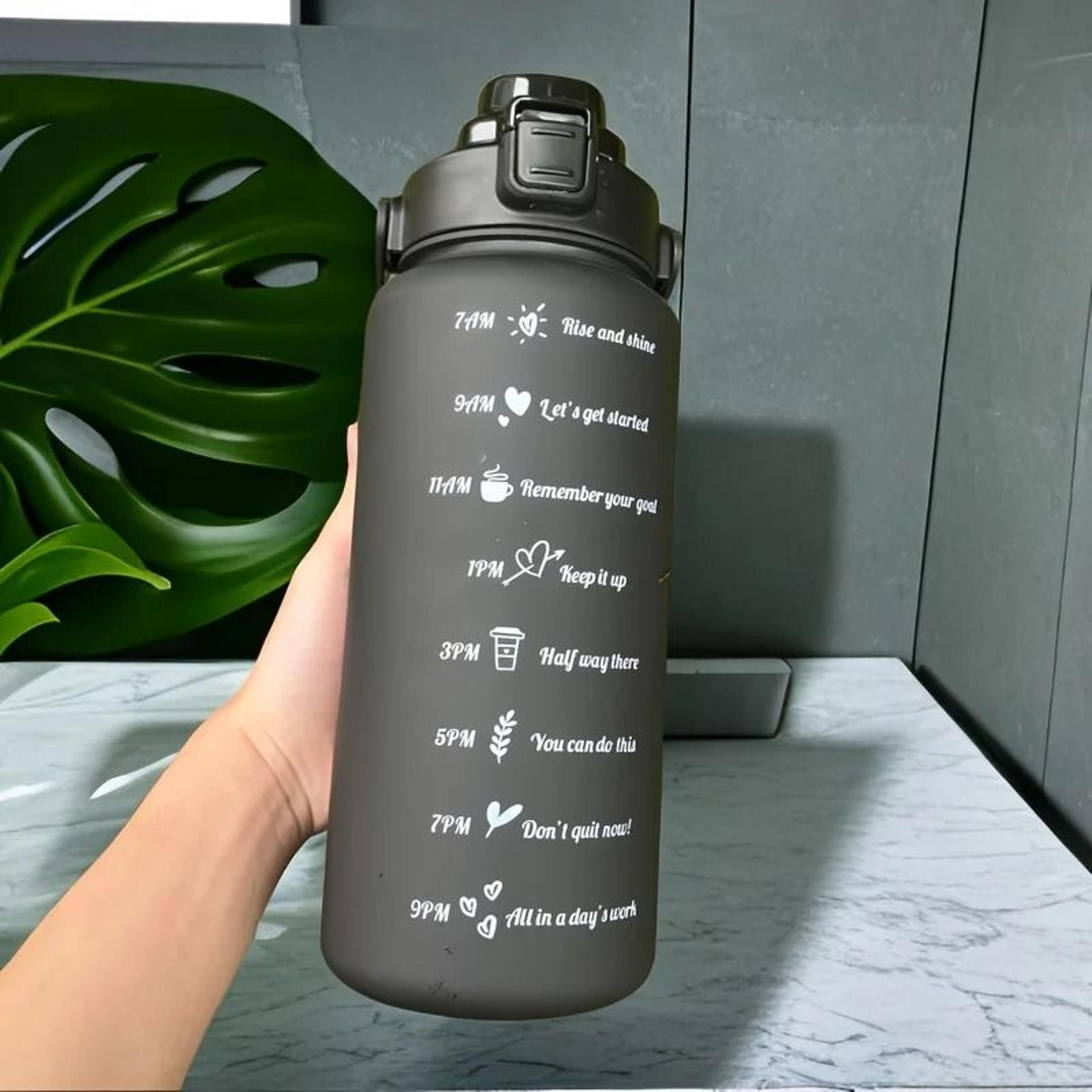 2 Liter Motivational Water Bottle Leakproof Sports Hydration Bottle 2