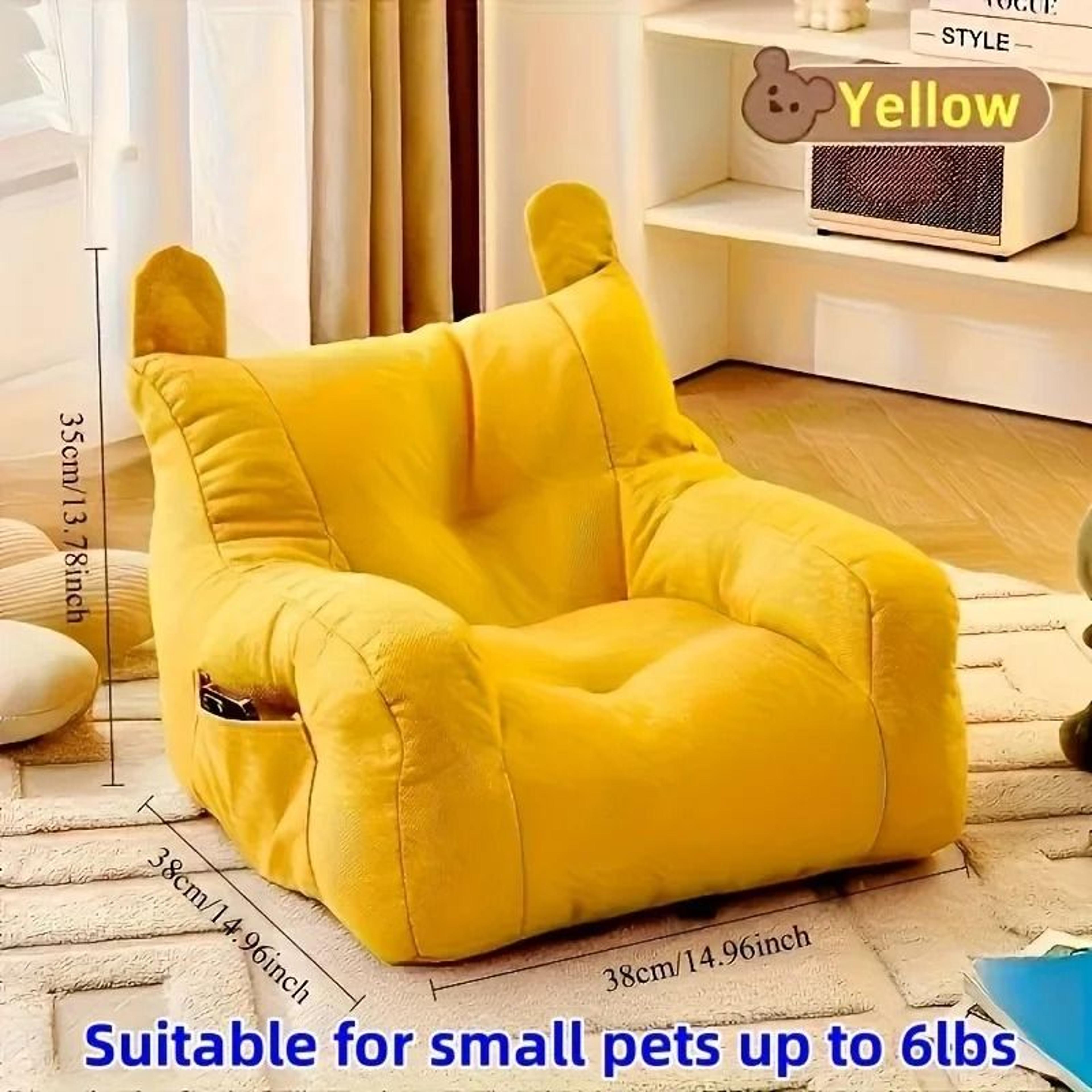 Cartoon Cat Sofa Bed Cozy Indoor Pet Couch With Washable Cover 3