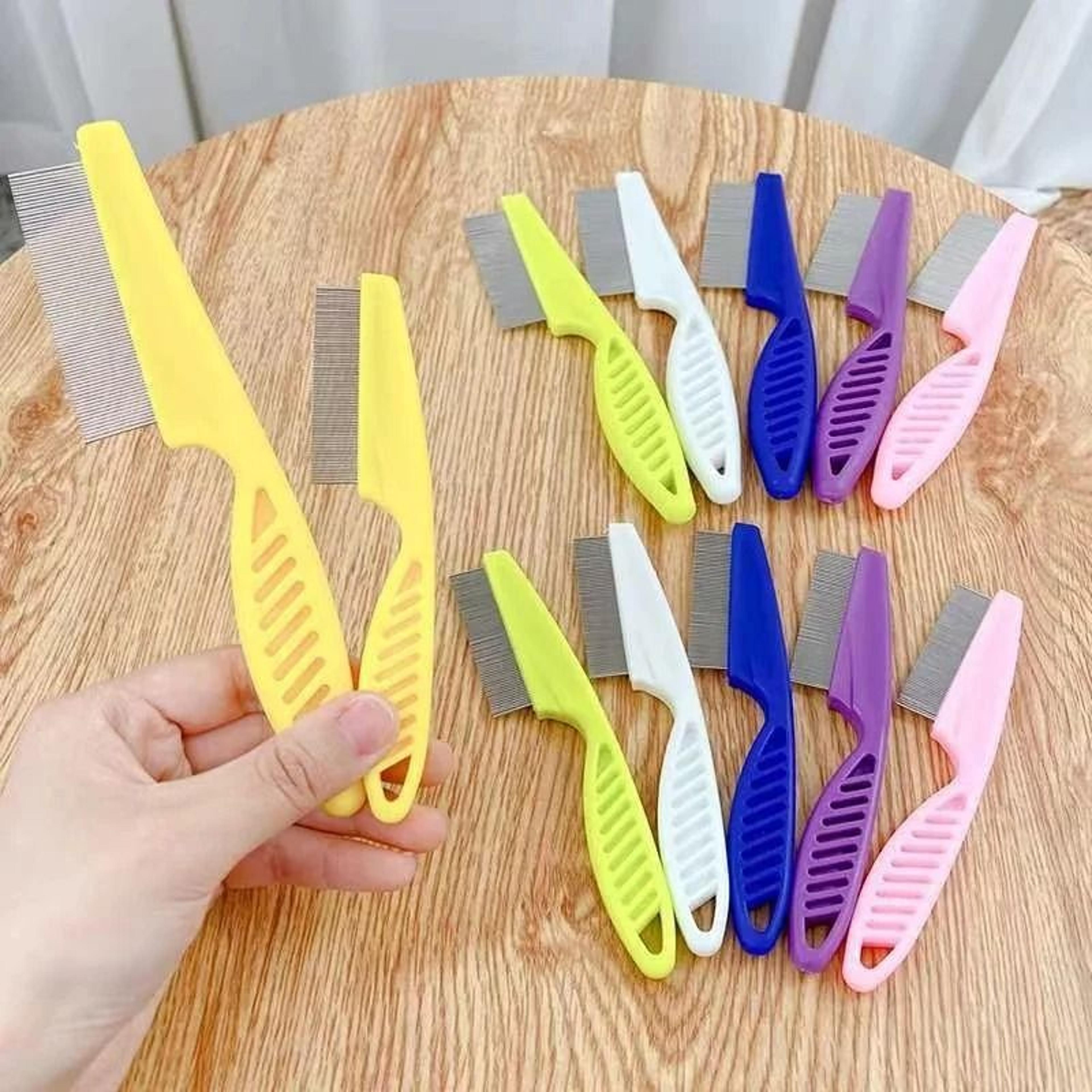 stainless steel pet grooming comb flea and shedding remover for cats and dogs