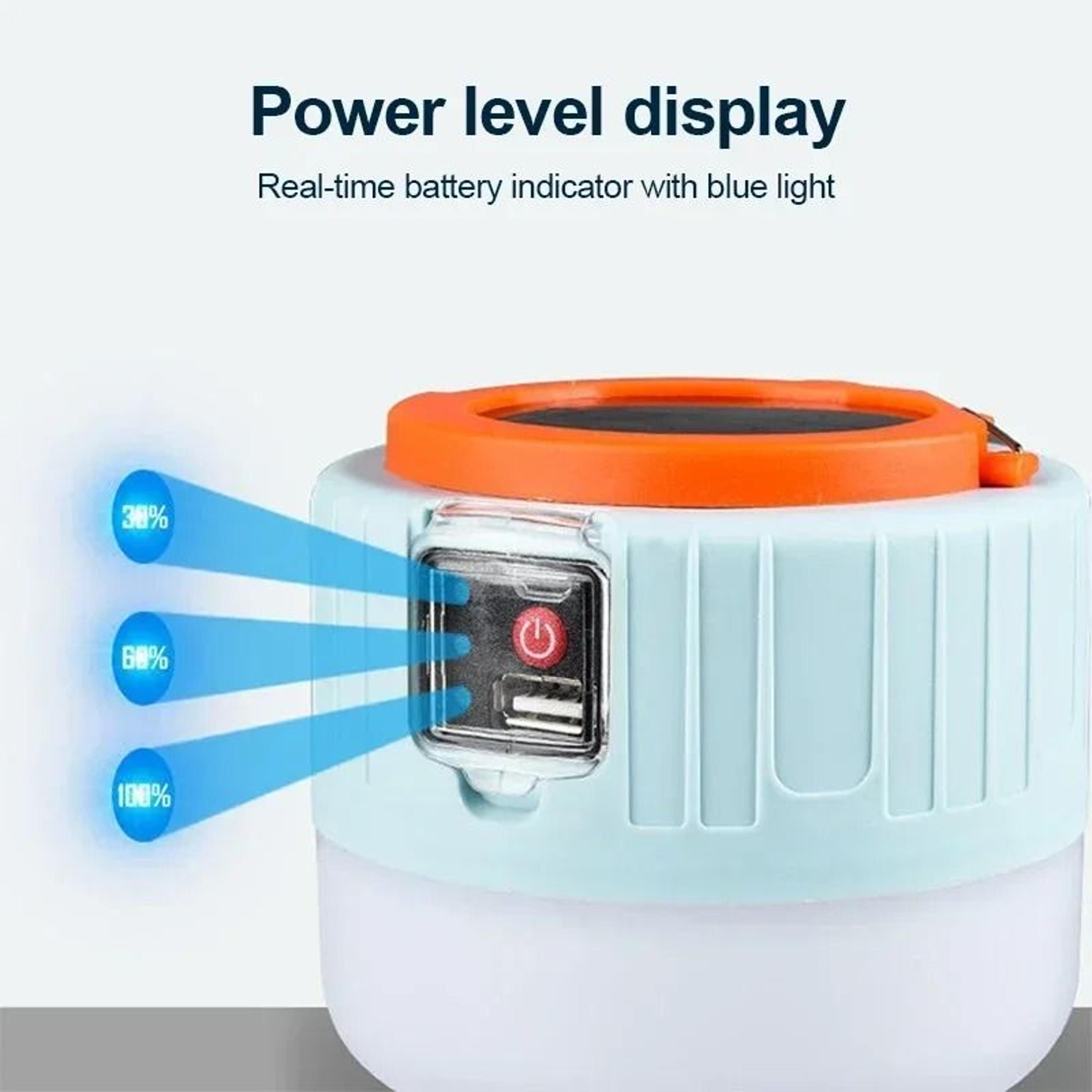 Portable LED Camping Lantern Rechargeable Outdoor Camping Light With Power Bank 5