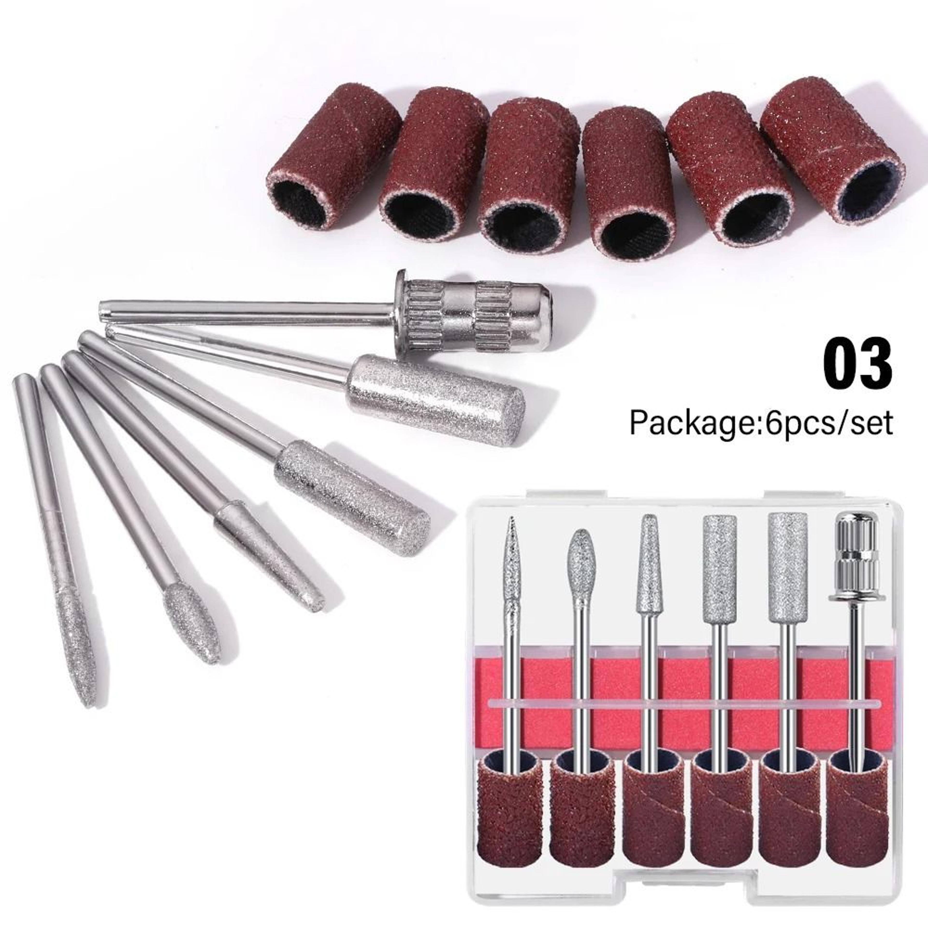 LINMANDA 6 In 1 Electric Nail Drill Portable Manicure Nail File Kit 10