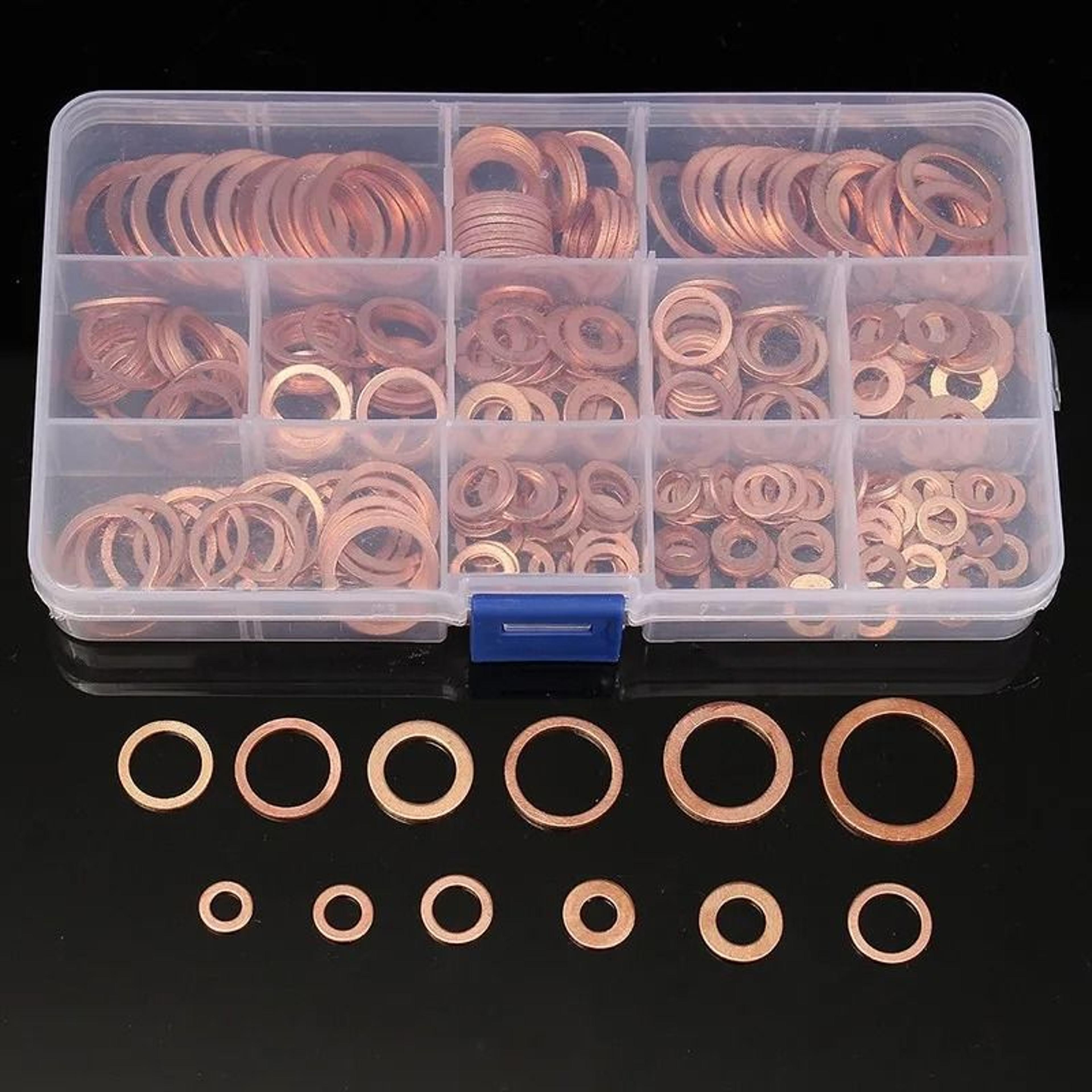 Copper Sealing Washer Set Oil Drain Plug Gasket Copper Crush Washers 1