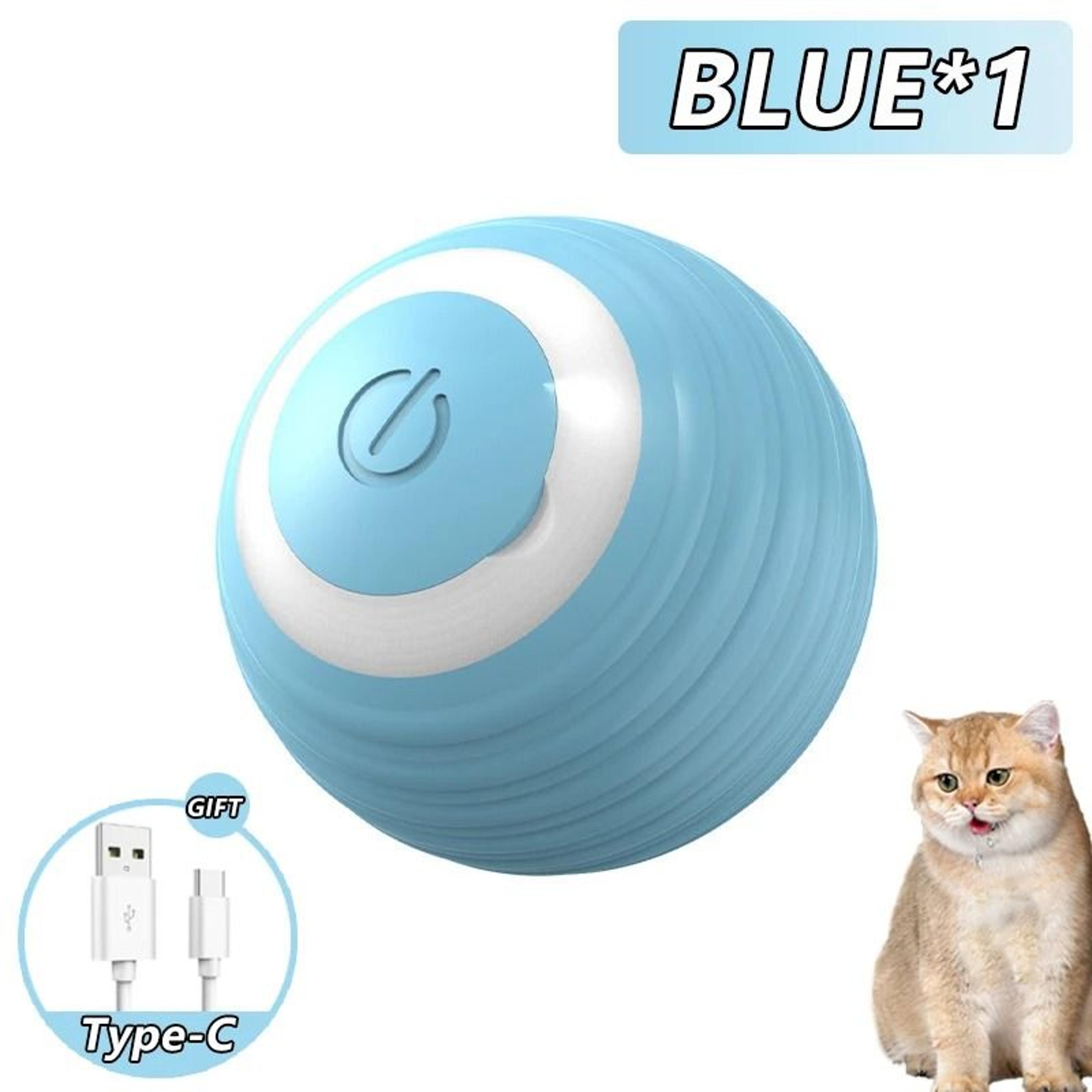 Interactive Cat Toy Automatic Rolling Ball With Faux Tail Rechargeable Smart Pet Toy 1
