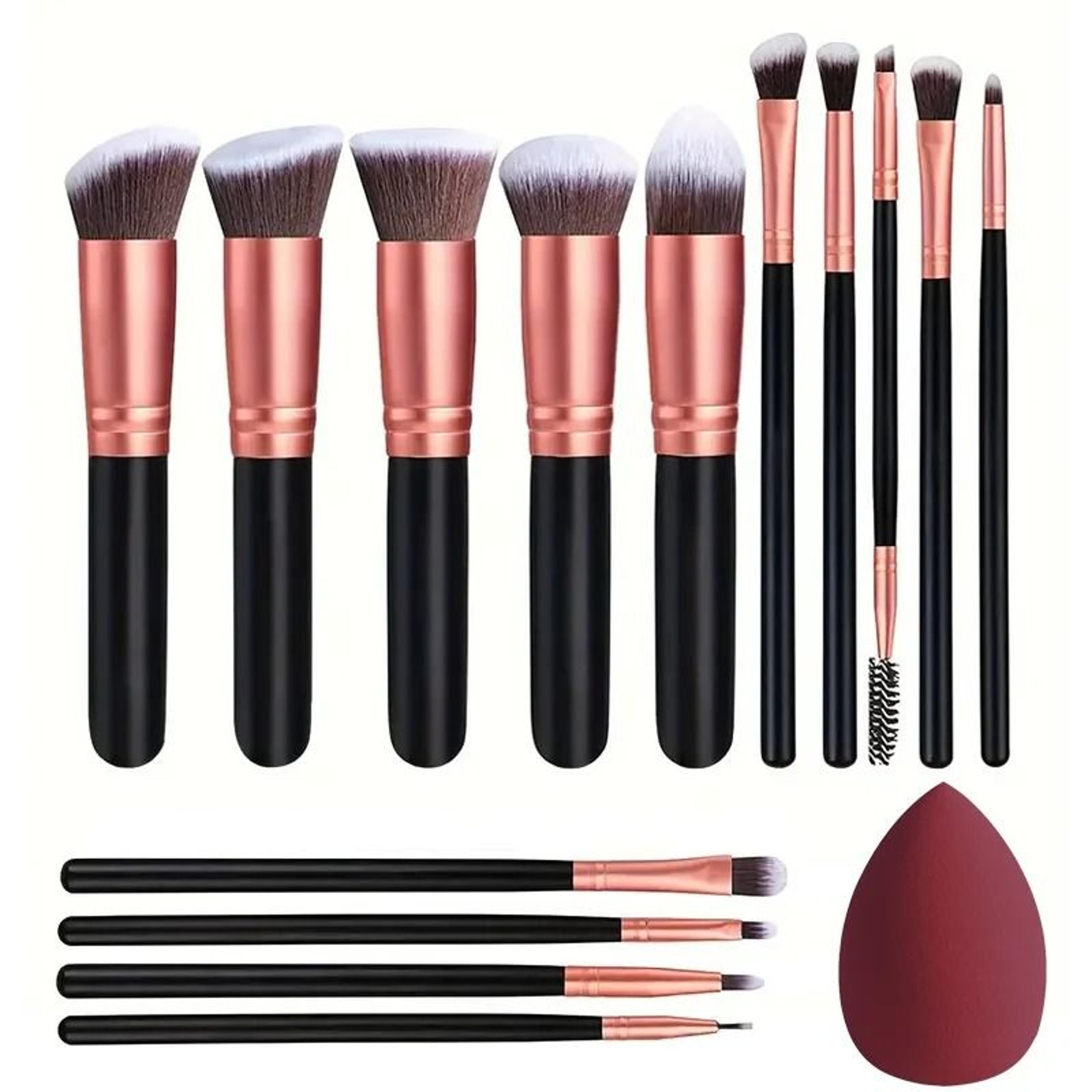14 Piece Makeup Brush Set Soft Fluffy Foundation Blush Eyeshadow Brushes 4