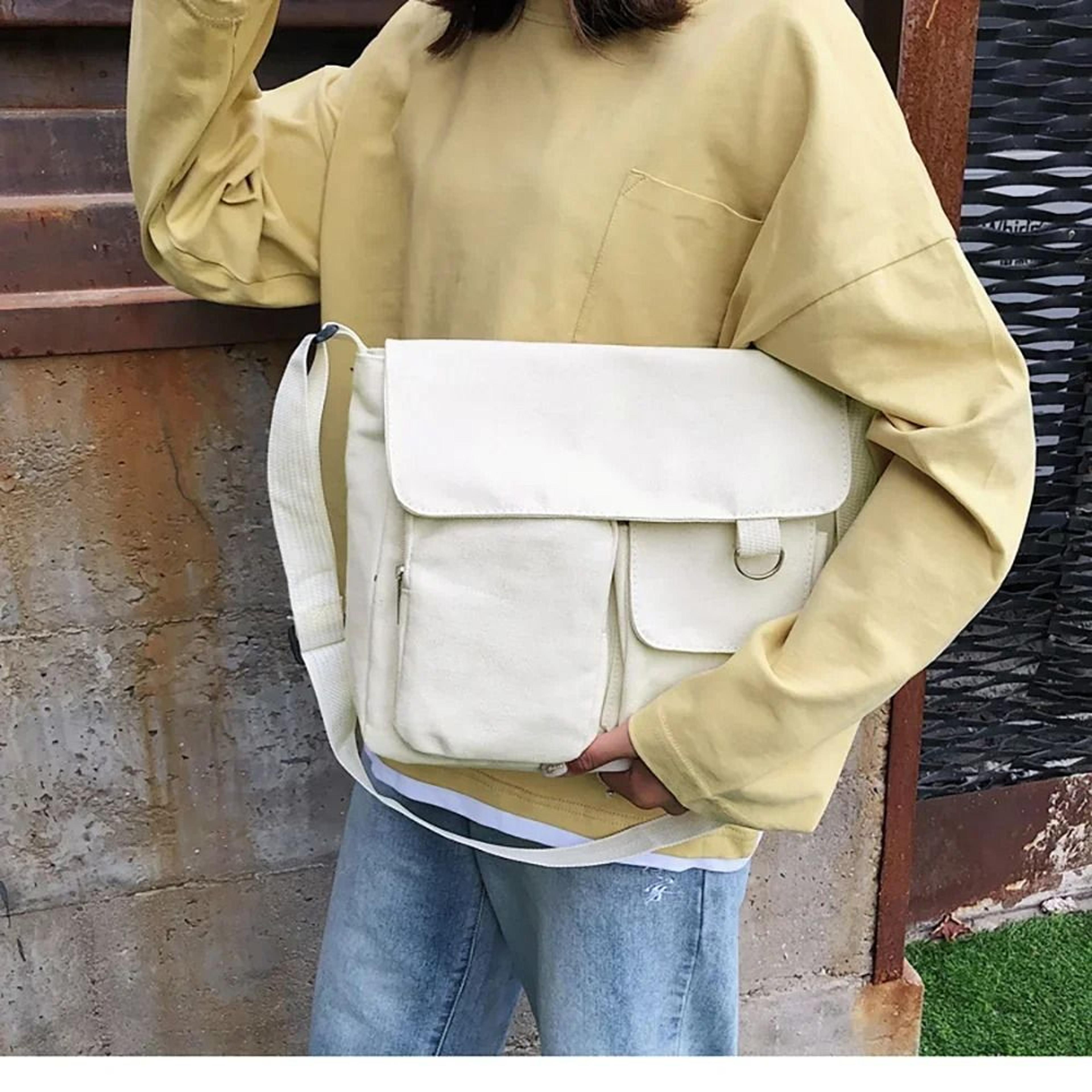 Canvas Crossbody Bag For Women Large Capacity Casual Shoulder Bag 7