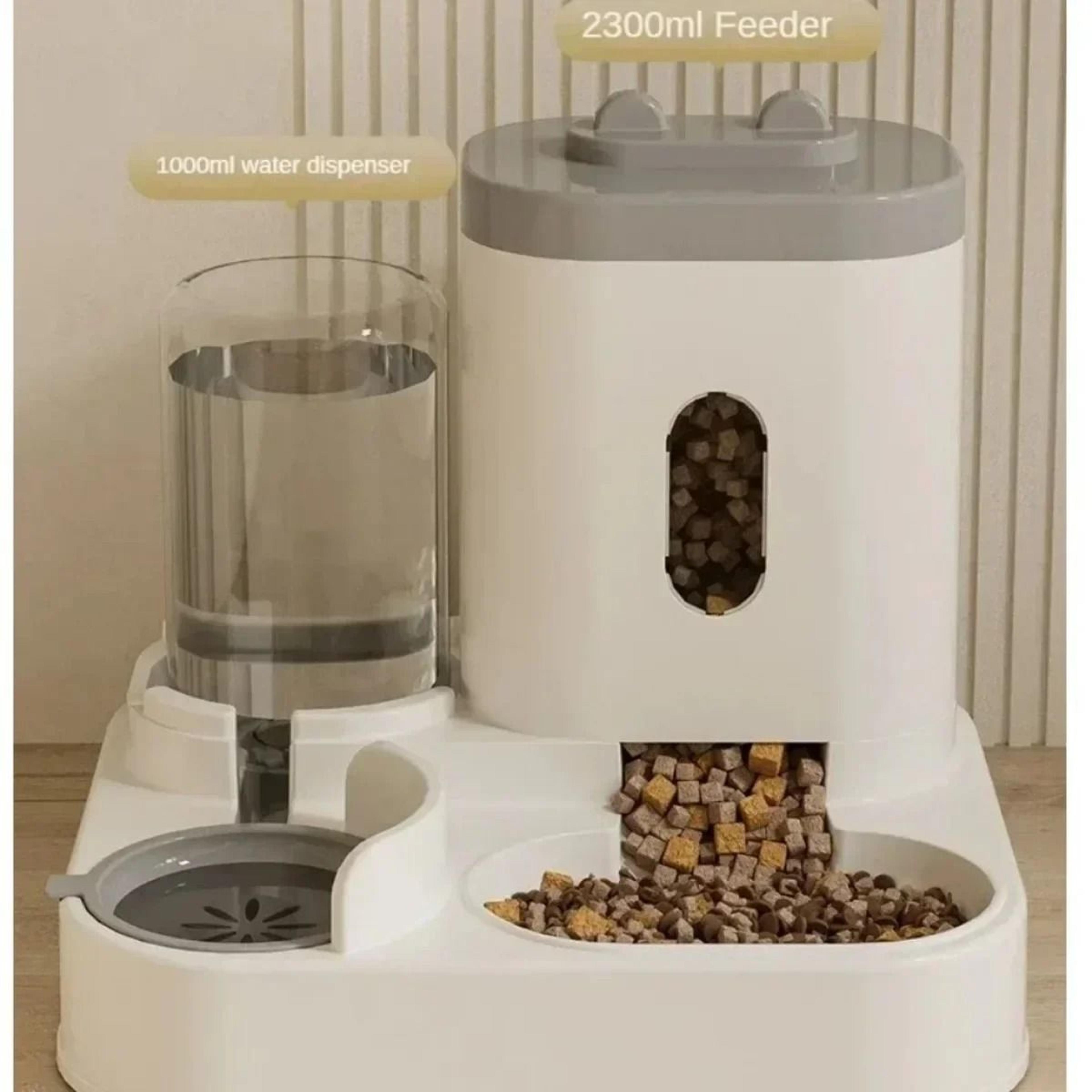 Automatic Pet Feeder With Water Fountain Large Capacity Food Dispenser For Dogs And Cats 9