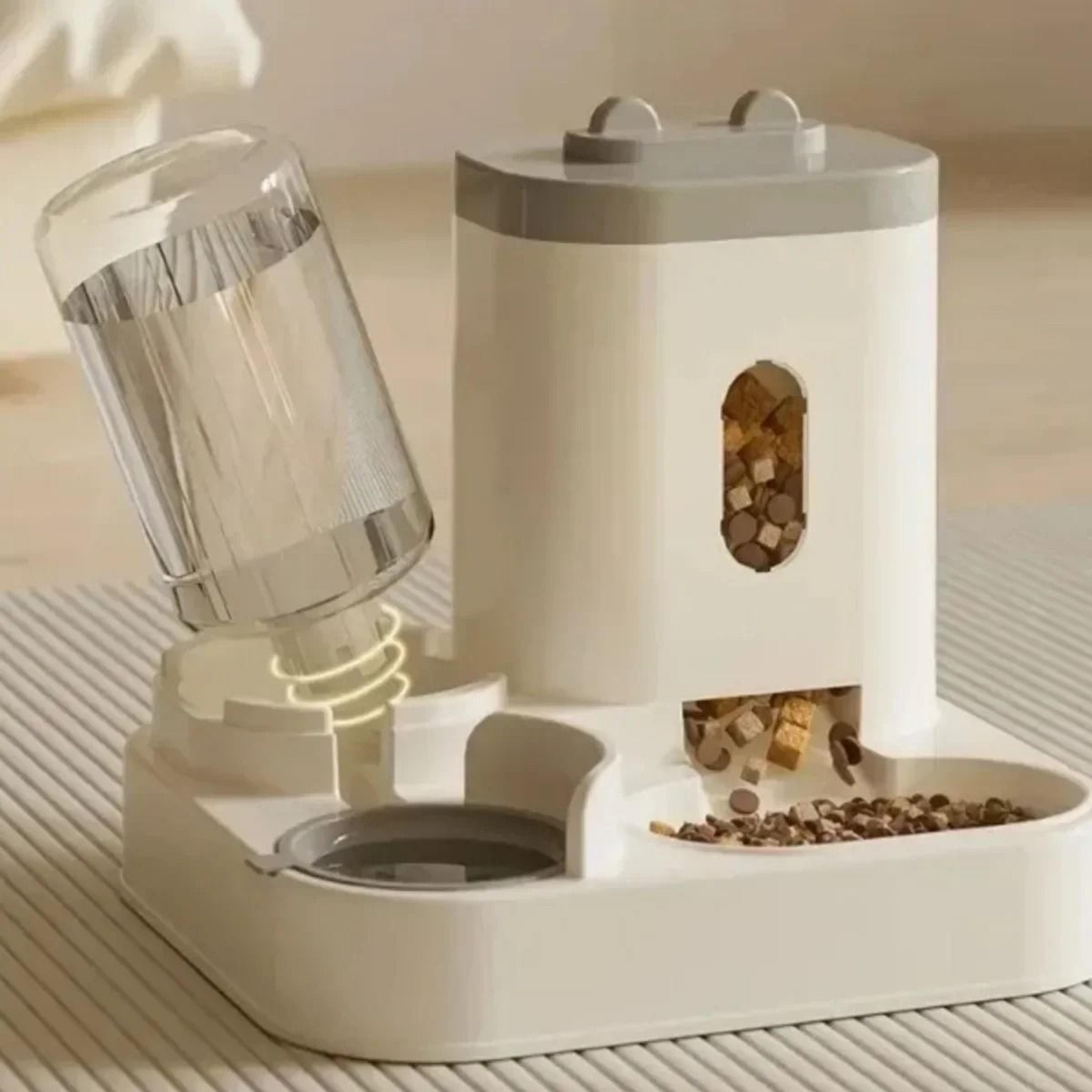 Automatic Pet Feeder With Water Fountain Large Capacity Food Dispenser For Dogs And Cats 8