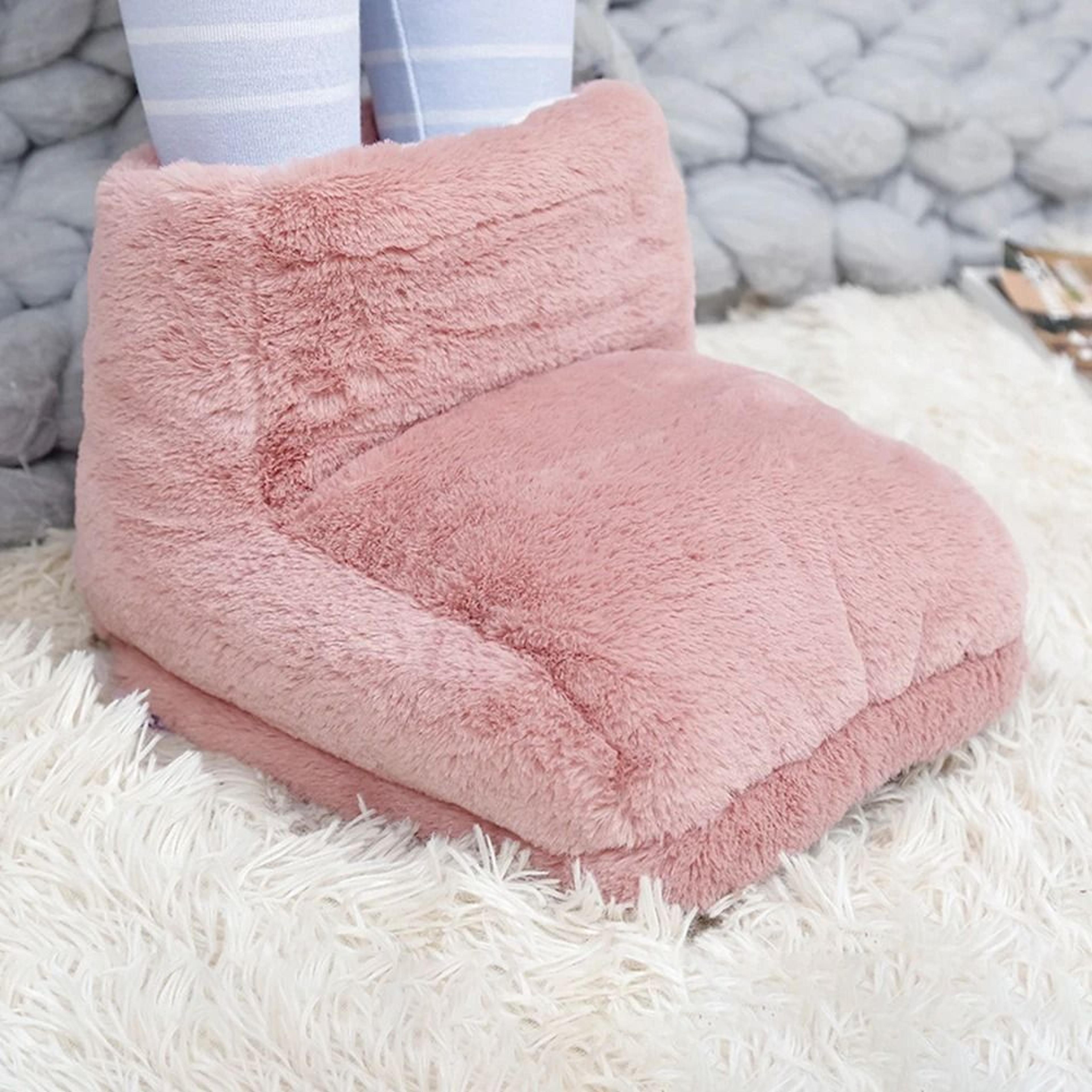 USB Electric Foot Warmer Slippers Soft Plush Heating Pad For Men And Women 5