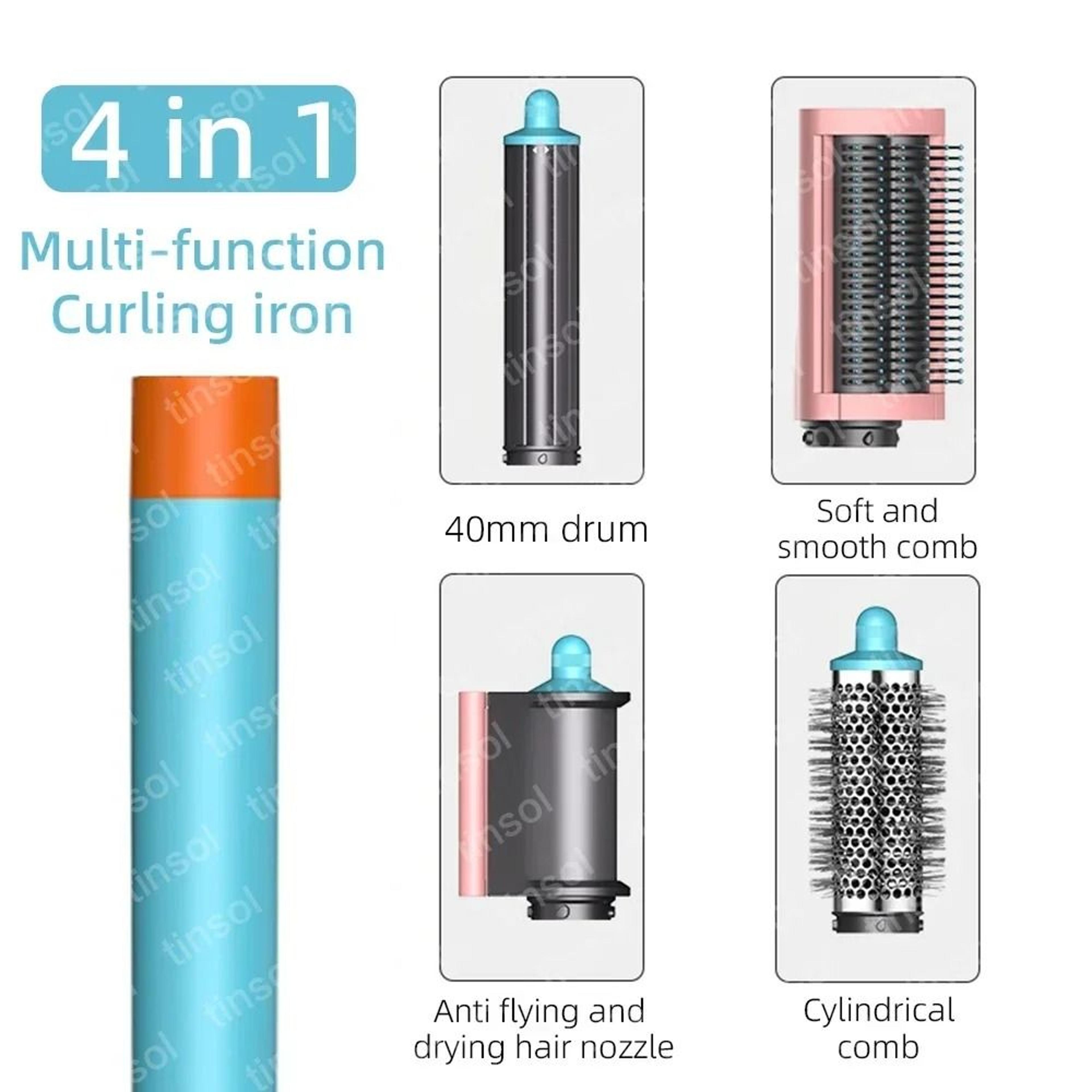 6 In 1 Multi Function Hair Dryer Styling Kit With Curling And Volumizing Attachments 1