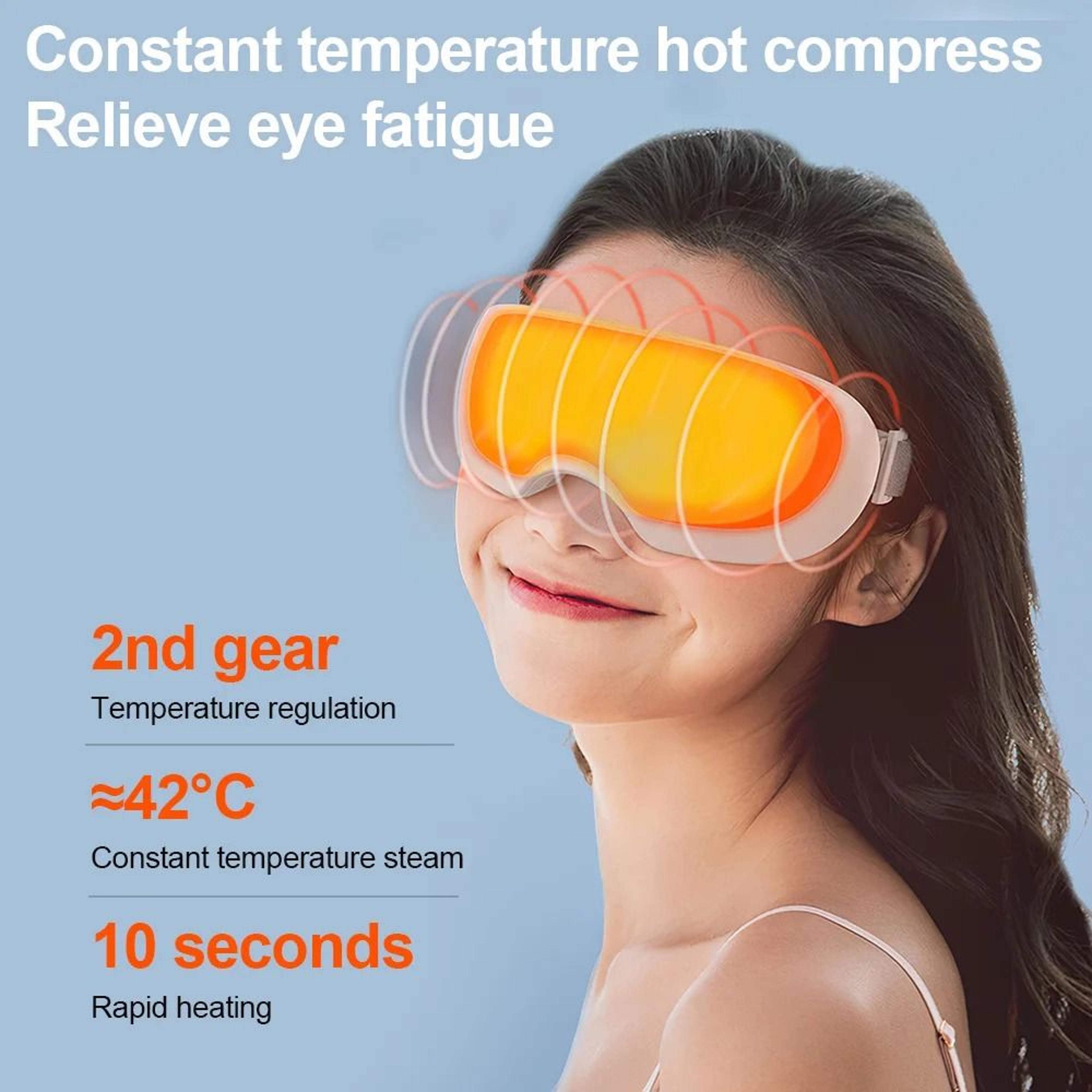TINSOL Smart Eye Massager With Steam Heat For Eye Fatigue And Dry Eye Relief 4