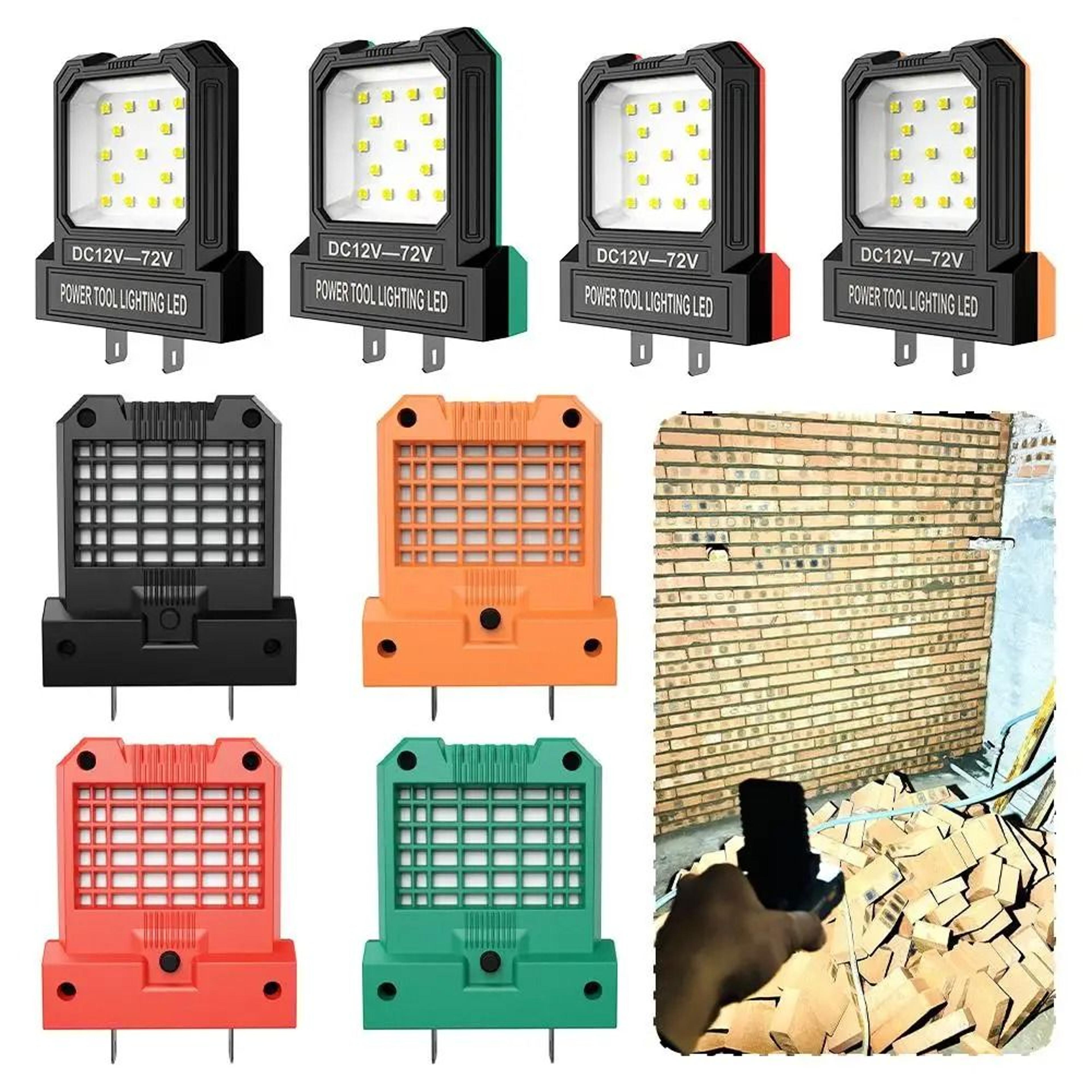 Universal Battery Powered LED Work Light Floodlight For Power Tools 5