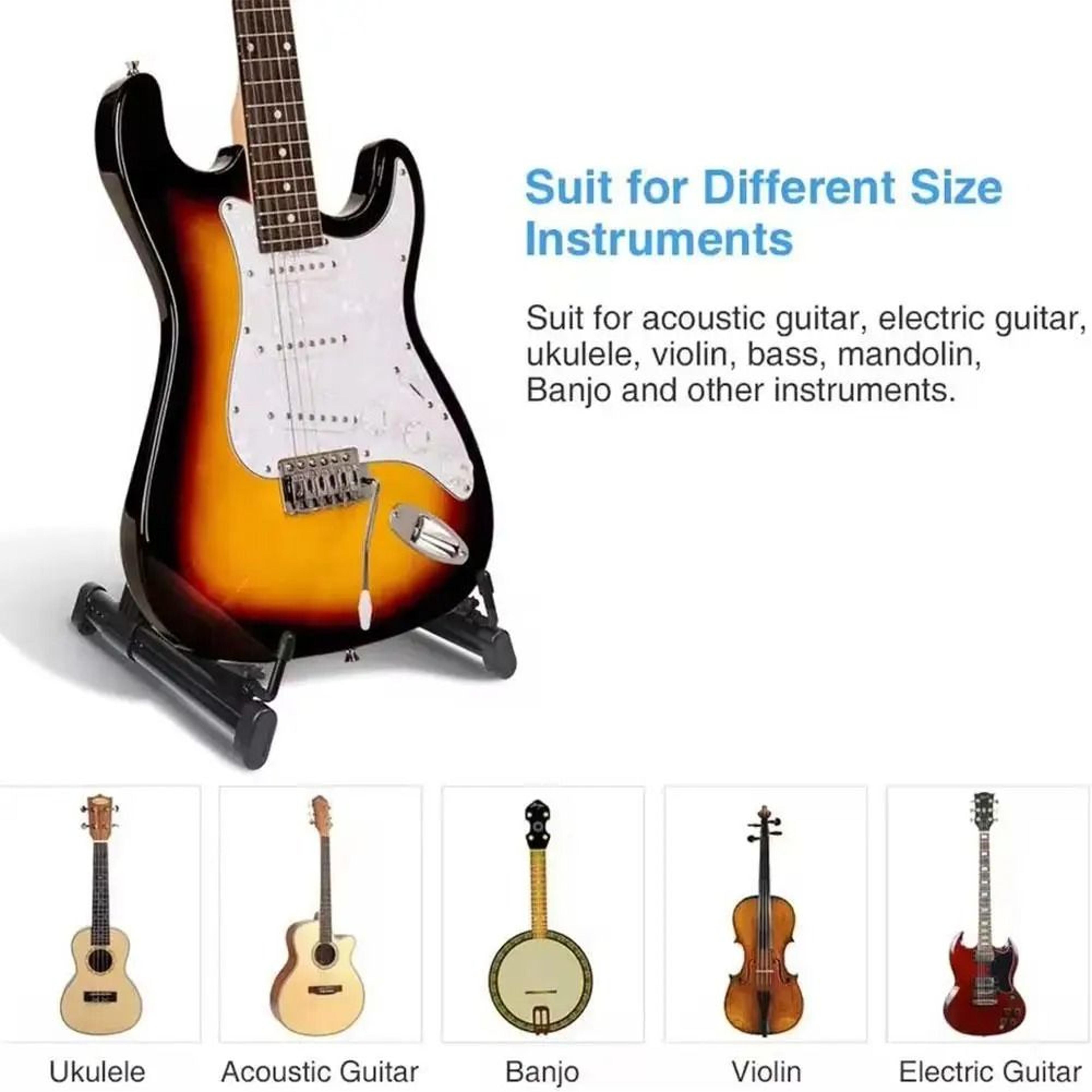 Foldable Guitar Floor Stand Electric And Acoustic Guitar Holder 1