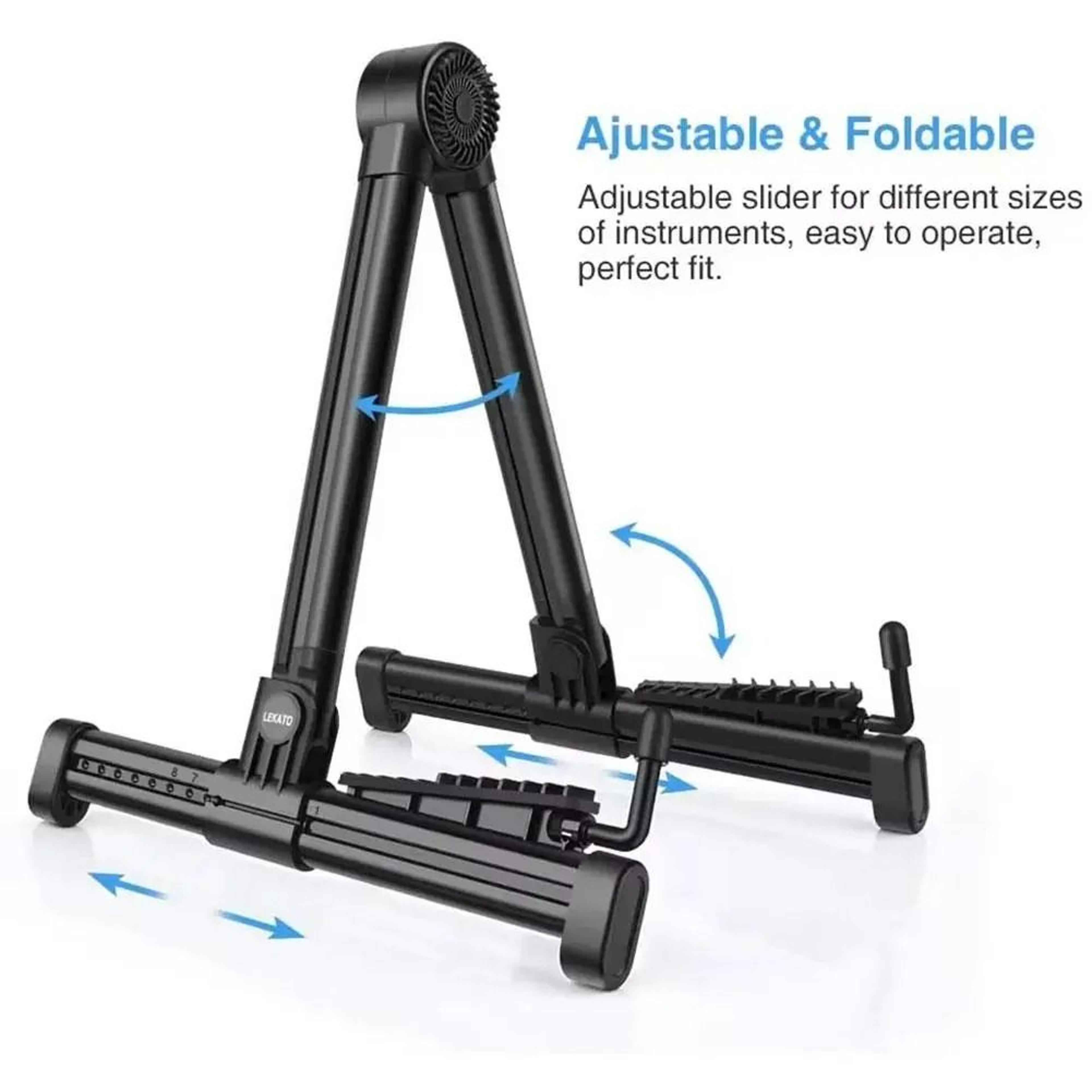 Foldable Guitar Floor Stand Electric And Acoustic Guitar Holder 2