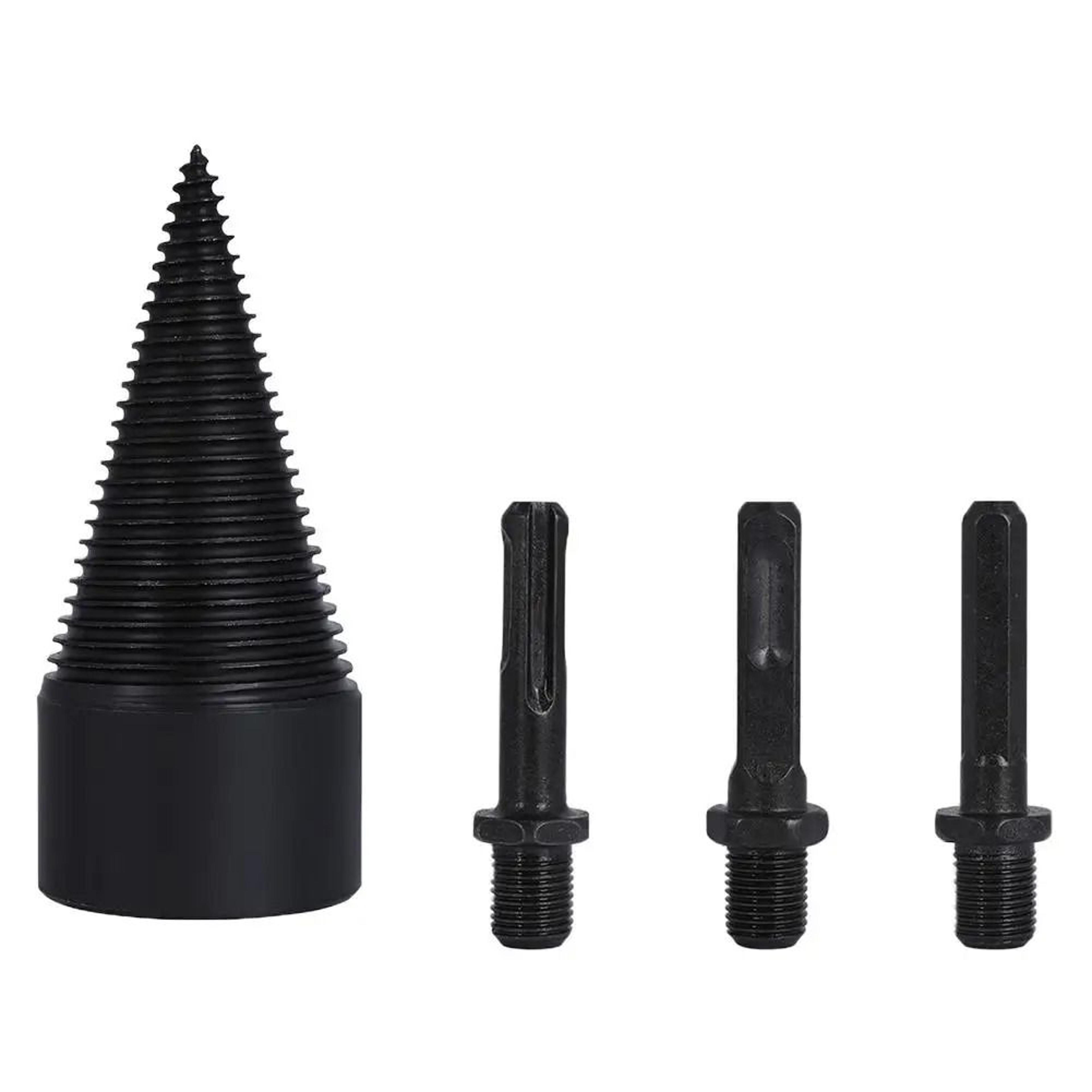 wood splitting cone drill bit heavy duty firewood splitting tool
