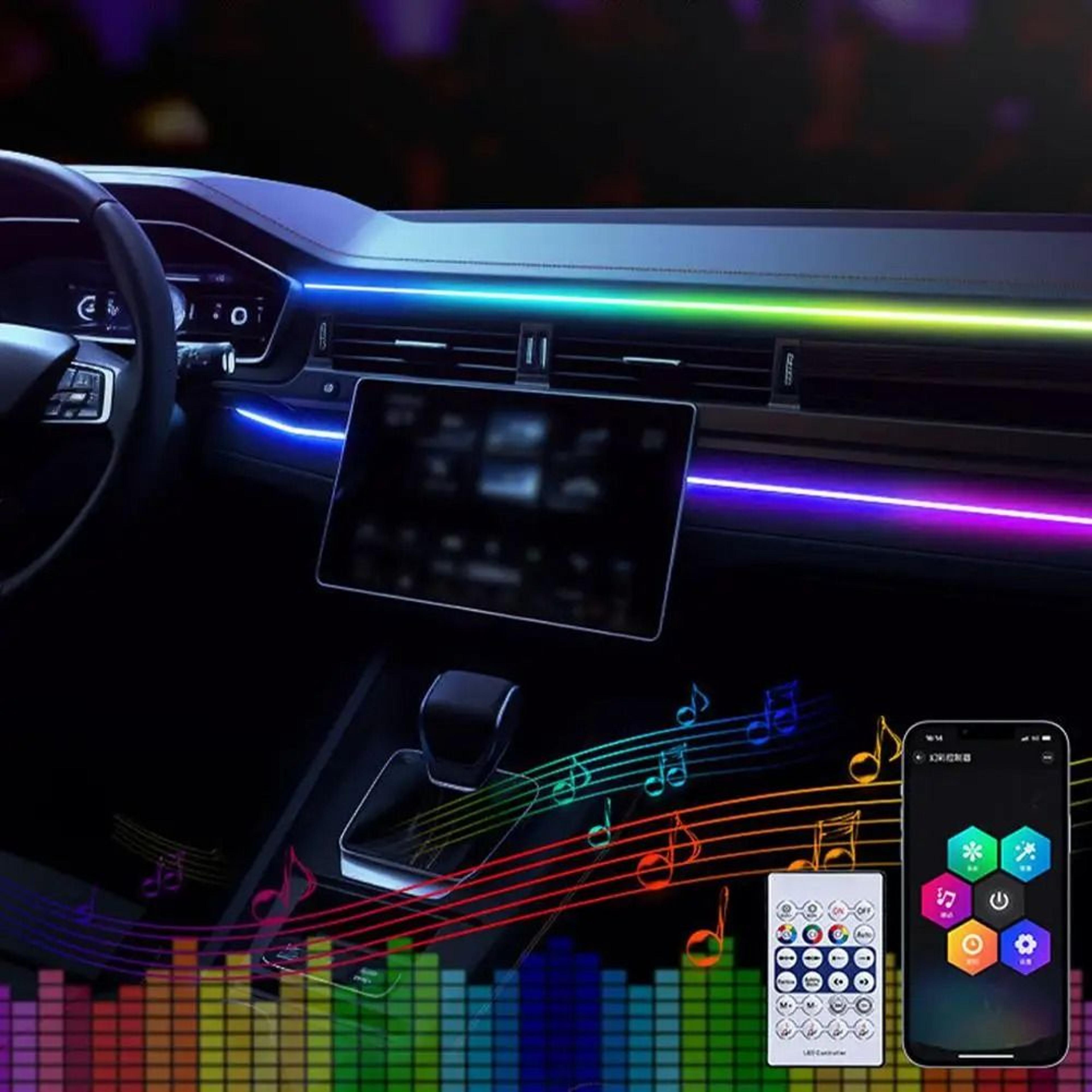 Smart RGB Acrylic LED Ambient Light Strip USB App Controlled Interior Lighting 5