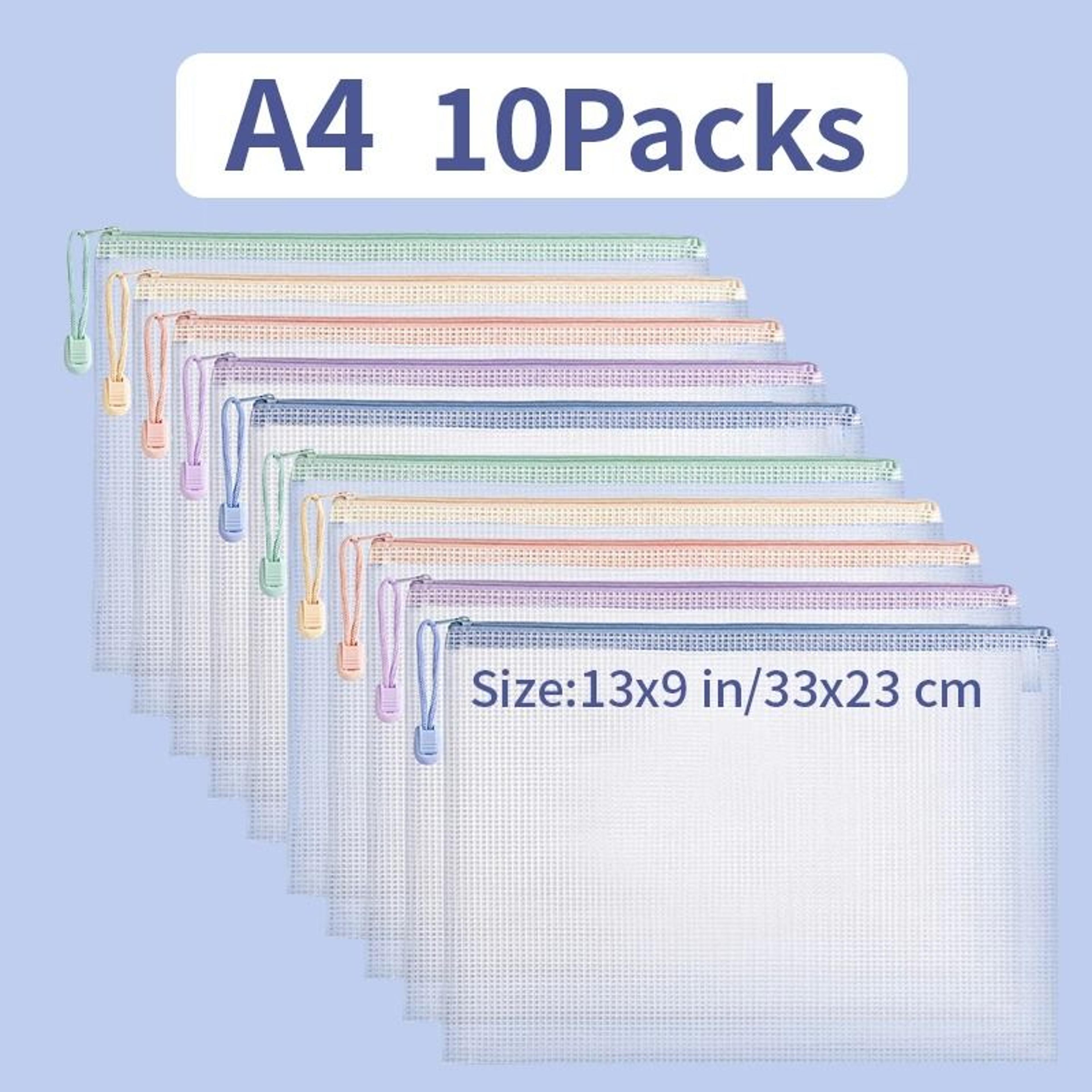 Waterproof Mesh Zipper Document Folder A4 A5 Storage Pouch 2