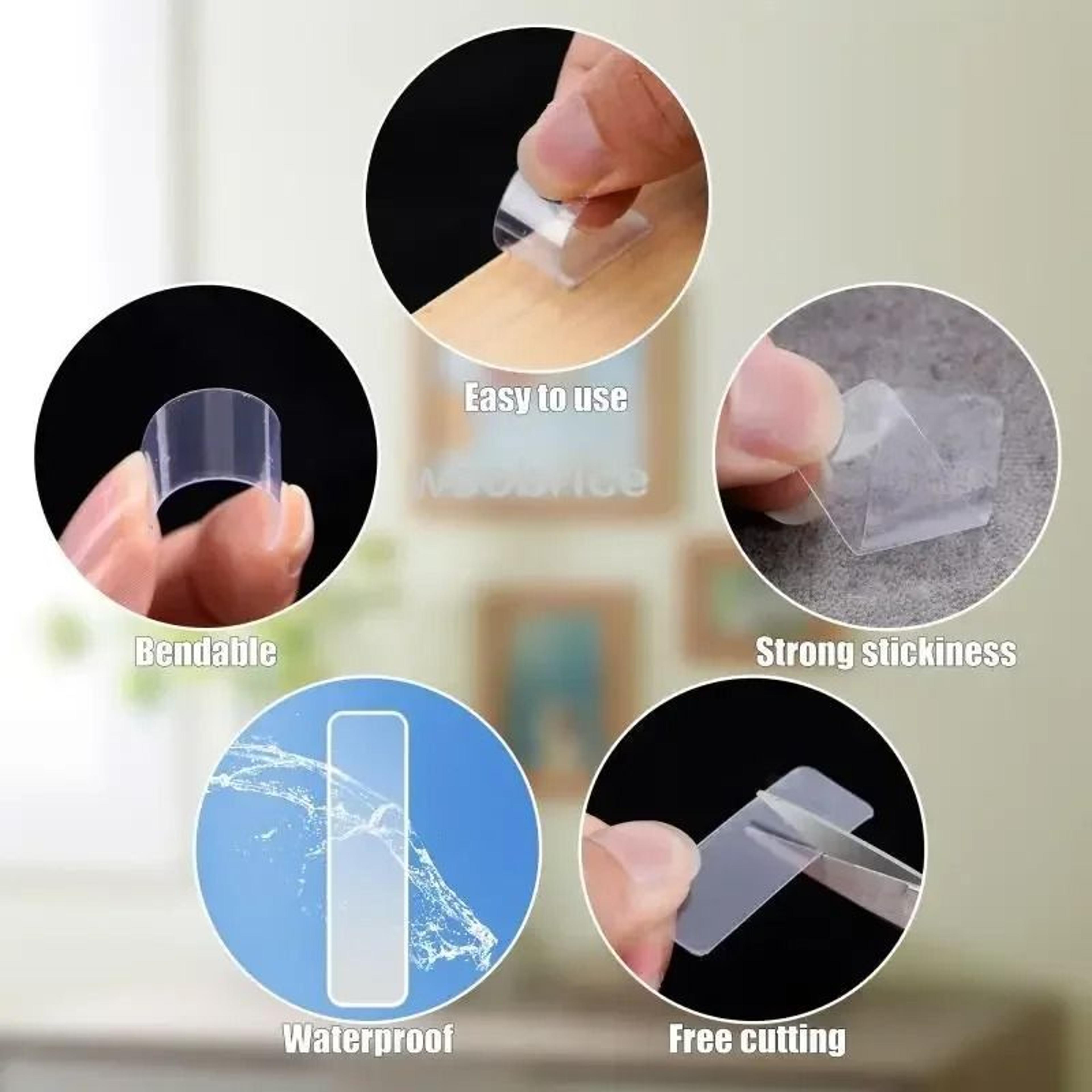 Reusable Double Sided Tape Nano Transparent Strong Wall Mount Adhesive For Home Office Decor 16