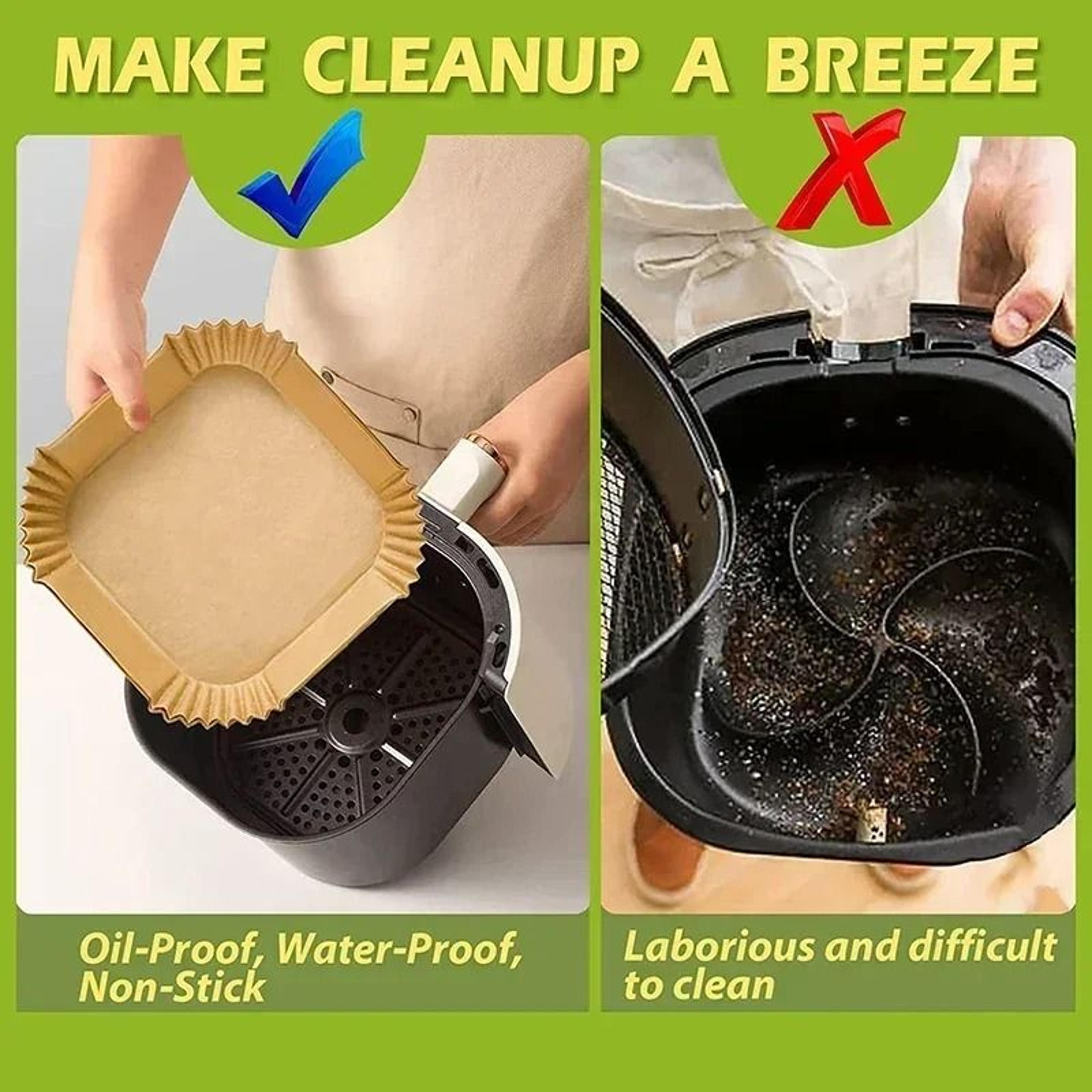 Disposable Air Fryer Paper Liners Nonstick Baking Paper Mats Square Or Round Oil Absorbing Cooking  8