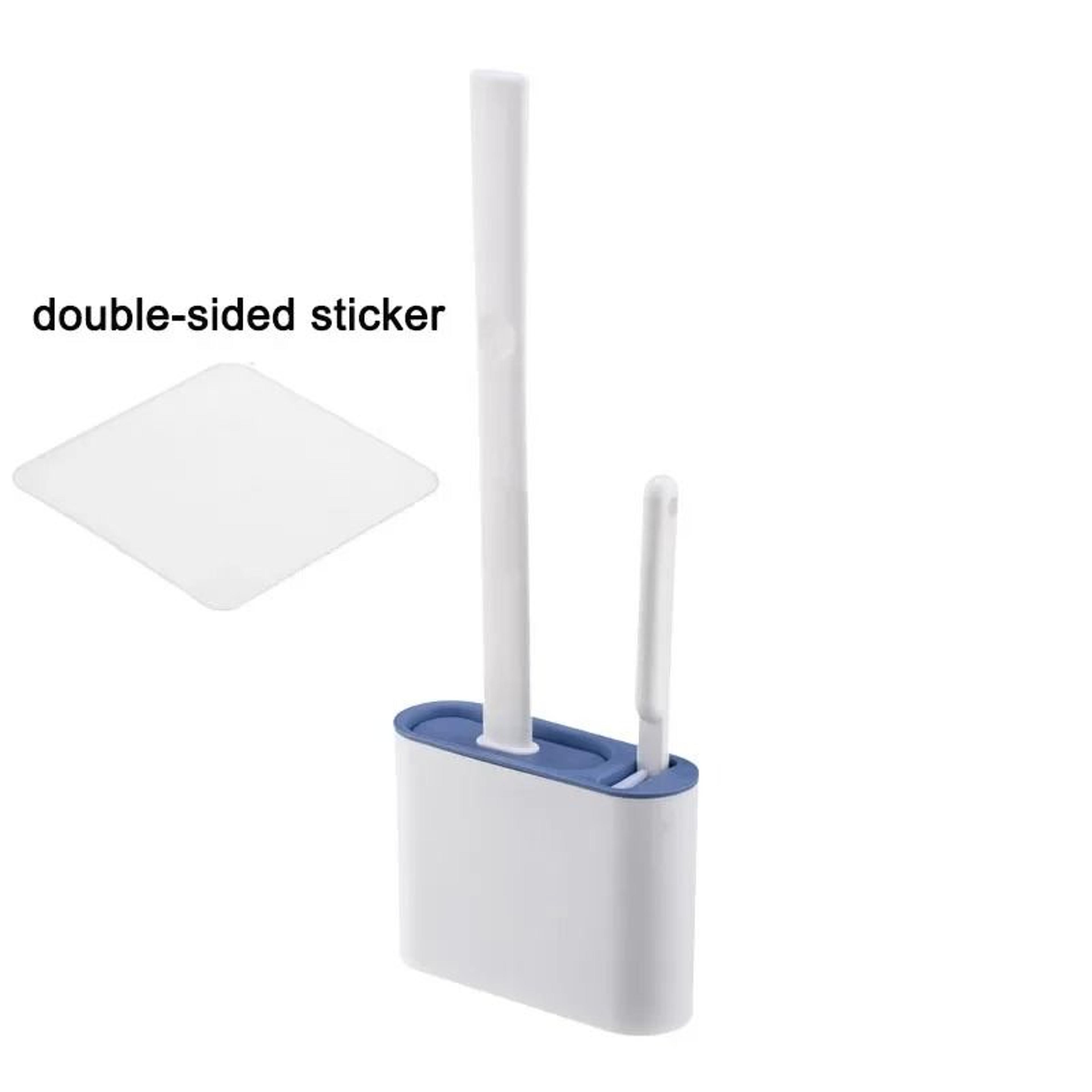 Wall Mounted Silicone Toilet Brush Soft Bristle No Dead Corner Bathroom Cleaning Brush Set 7