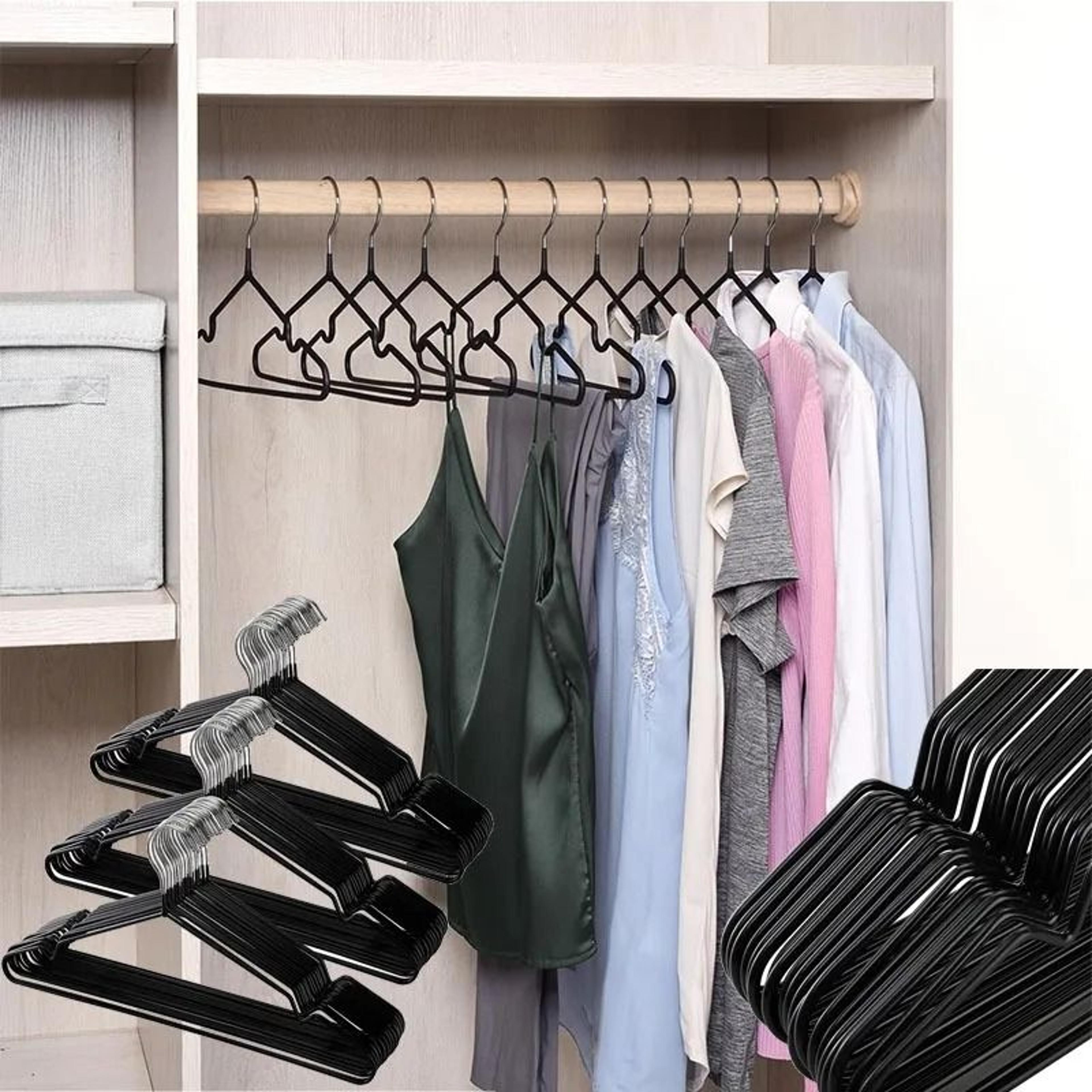 metal no slip clothes hangers space saving durable coat hangers set of 10