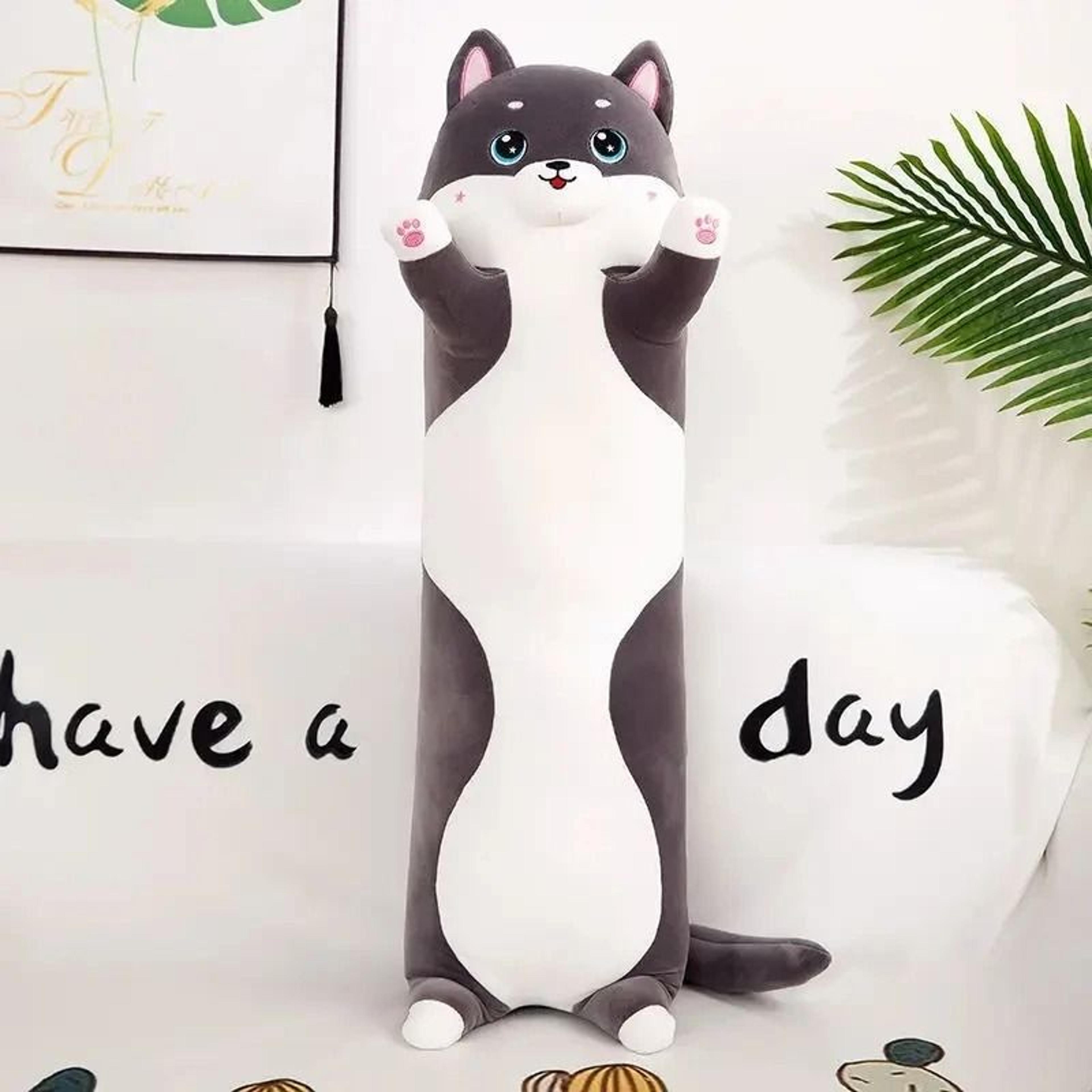 Cute Husky Body Pillow Long Plush Side Sleeper Pillow Soft Bed Decorative Gift 3