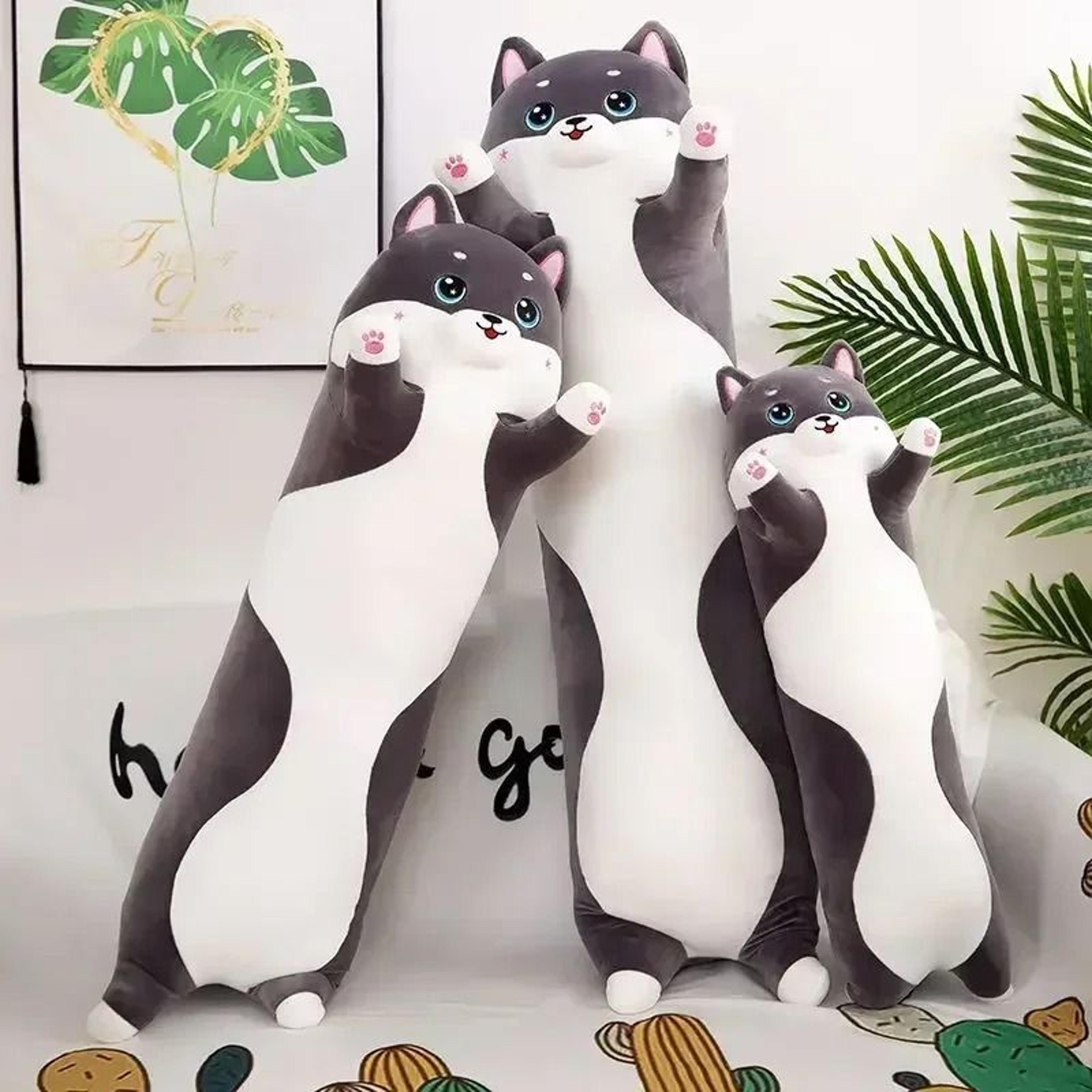 Cute Husky Body Pillow Long Plush Side Sleeper Pillow Soft Bed Decorative Gift 5