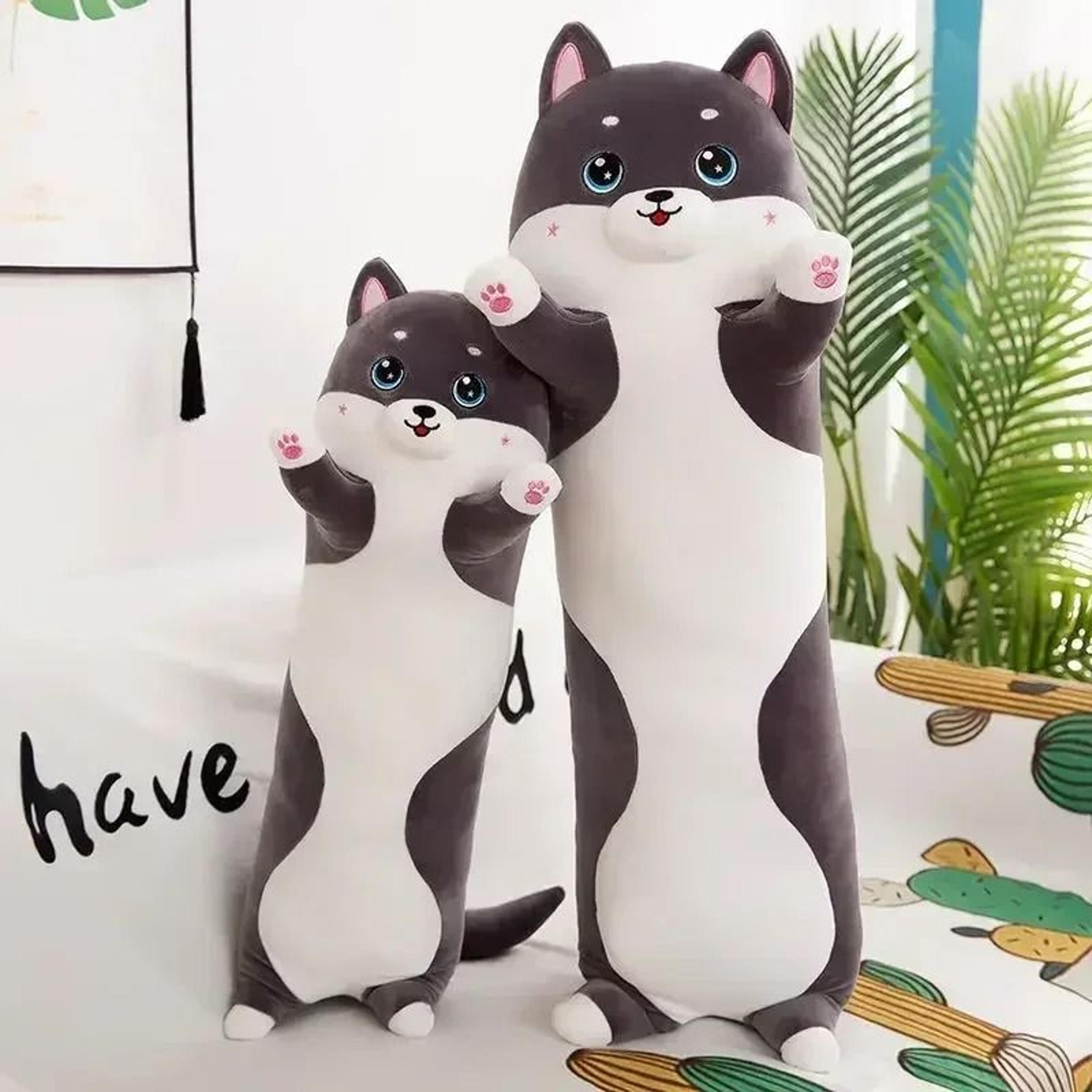 Cute Husky Body Pillow Long Plush Side Sleeper Pillow Soft Bed Decorative Gift 6