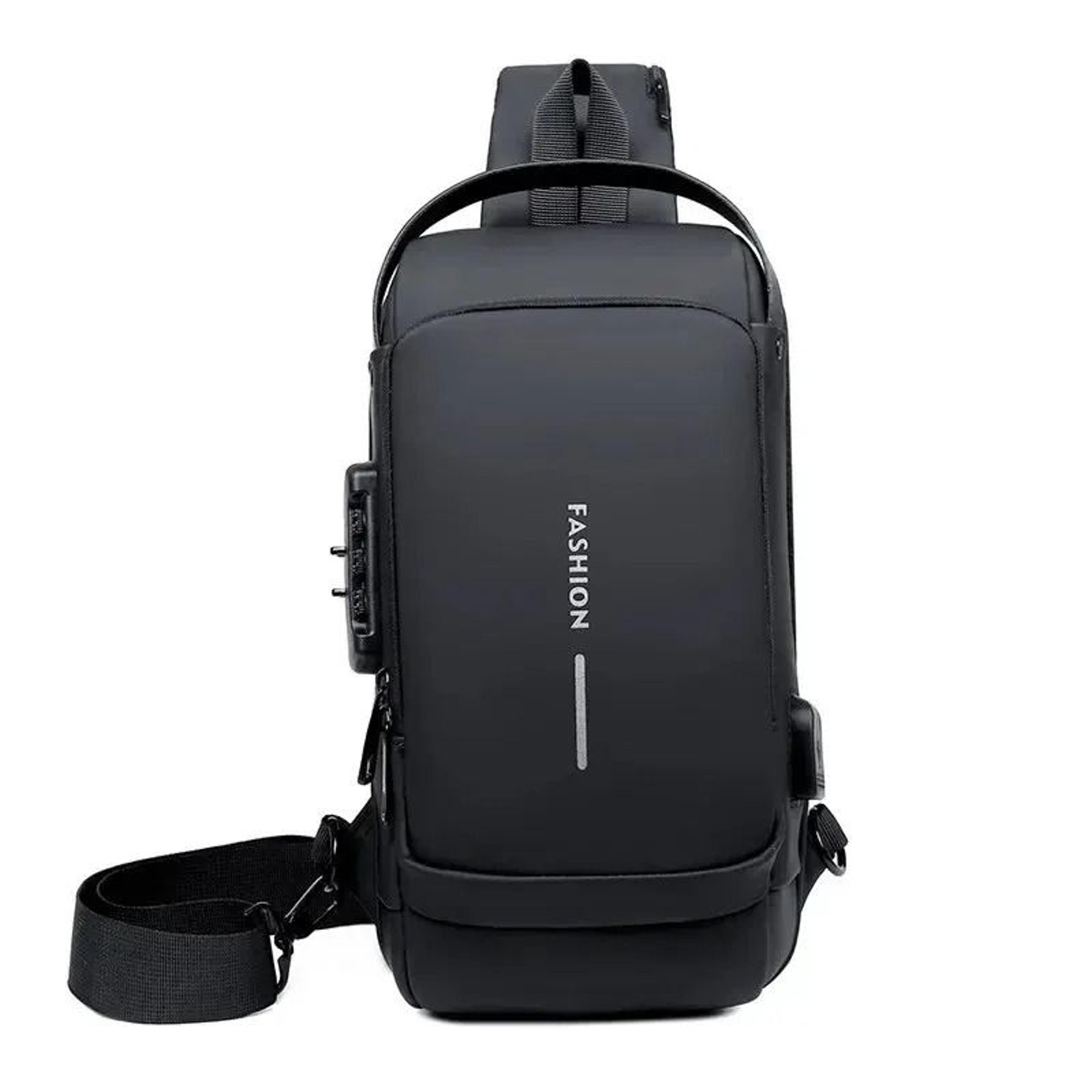 designer mens crossbody bag pu leather anti theft shoulder chest sling bag