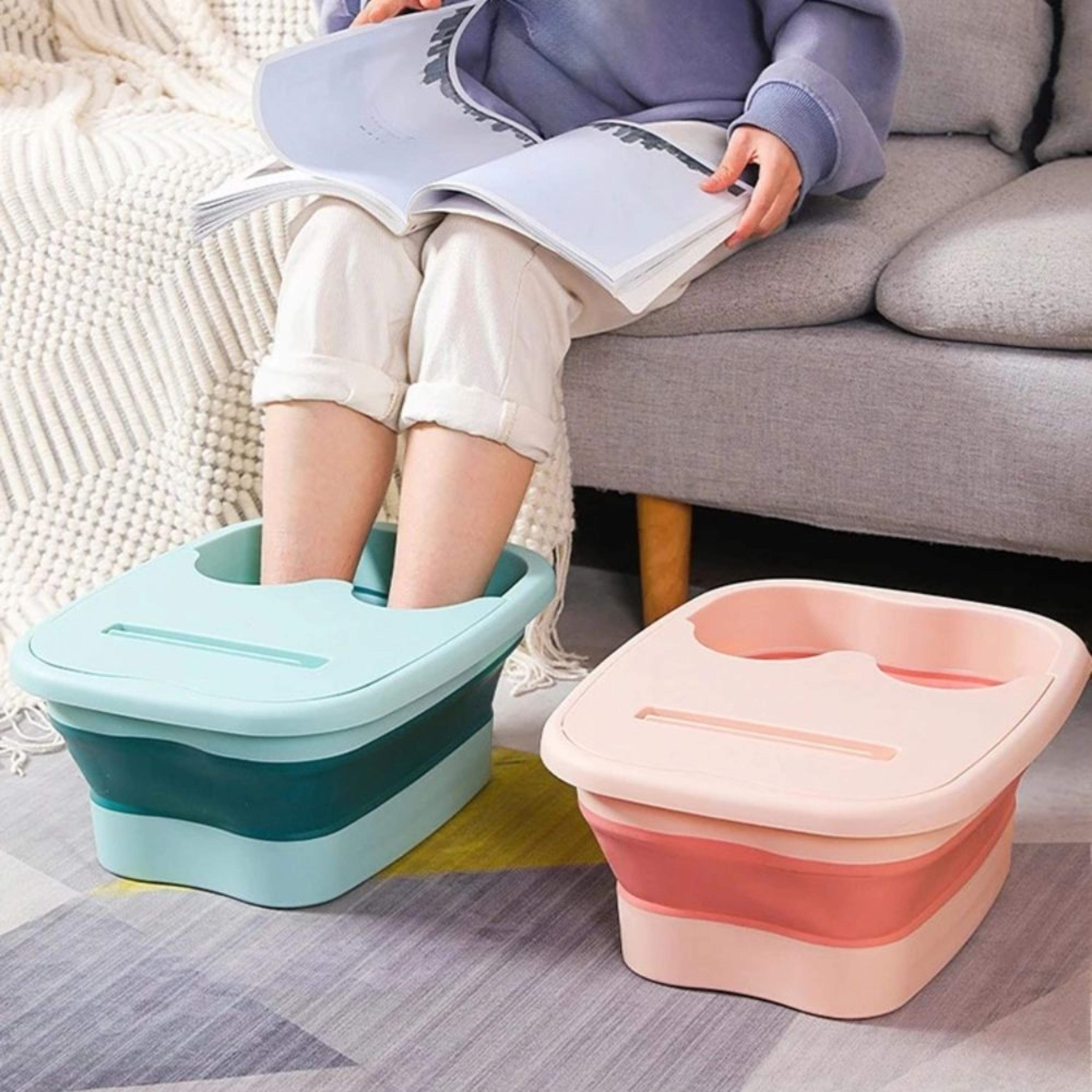 foldable foot bath bucket portable foot spa soaking tub for home relaxation