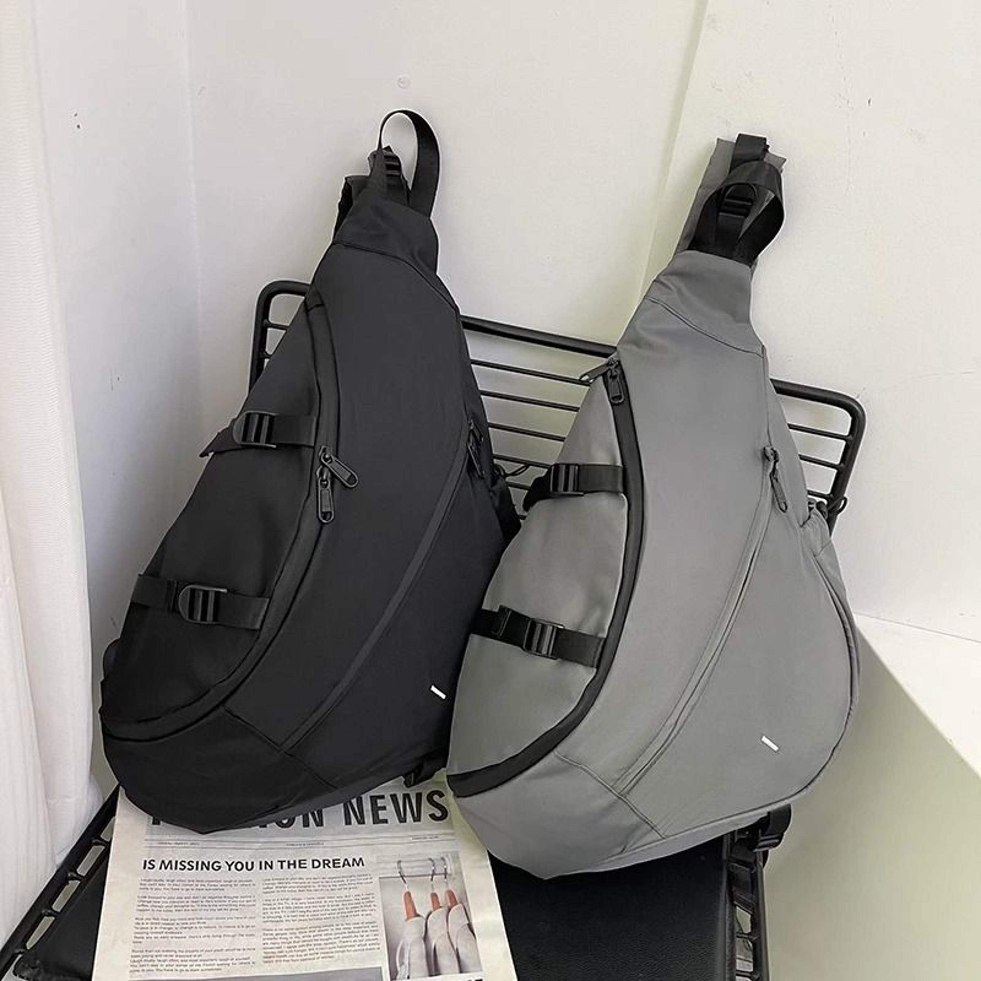 large capacity sling bag mens chest bag nylon crossbody travel shoulder student backpack
